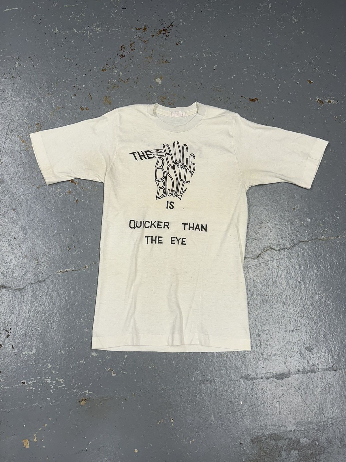 Vintage Crazy Vintage Rare Bruce Bissell Magic White Baby Tee Shirt Size US XS / EU 42 / 0 - 1 Thumbnail
