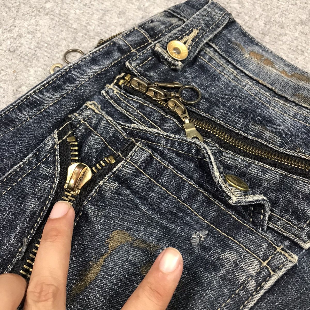 If Six Was Nine × Japanese Brand × Le Grande Bleu (L.G.B.) FLARE SEMANTICDESIGN JAPAN DESIGN ZIPPER BOOTCUT PANTS Size US 28 / EU 44 - 17 Thumbnail