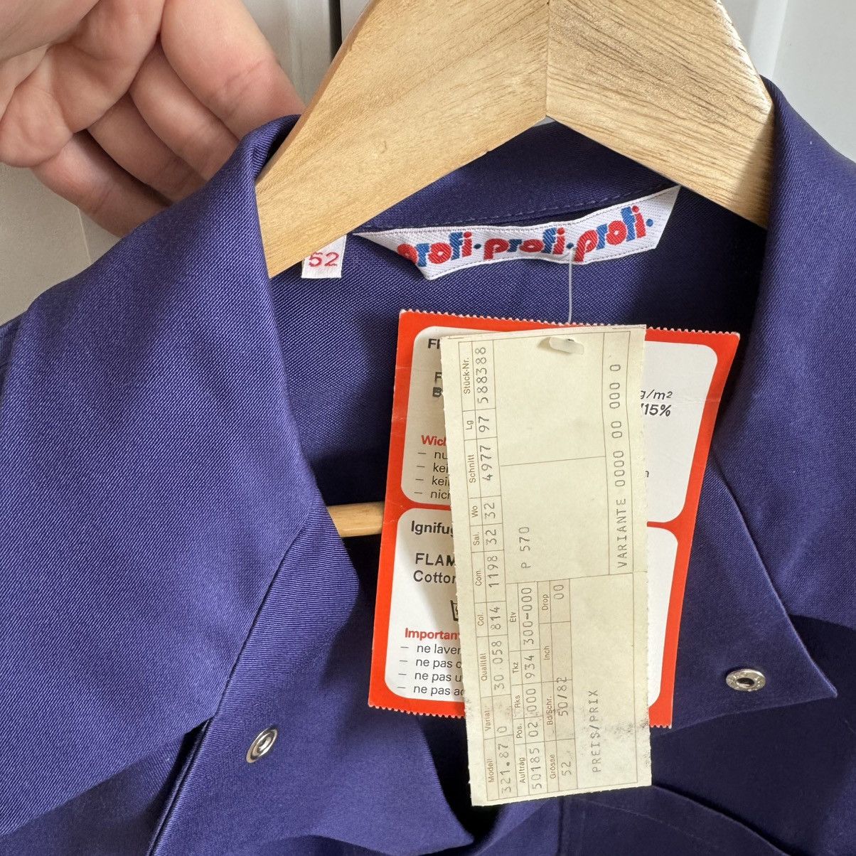 Vintage Swiss vintage work french jacket flame retardant properties Size US L / EU 52-54 / 3 - 9 Thumbnail