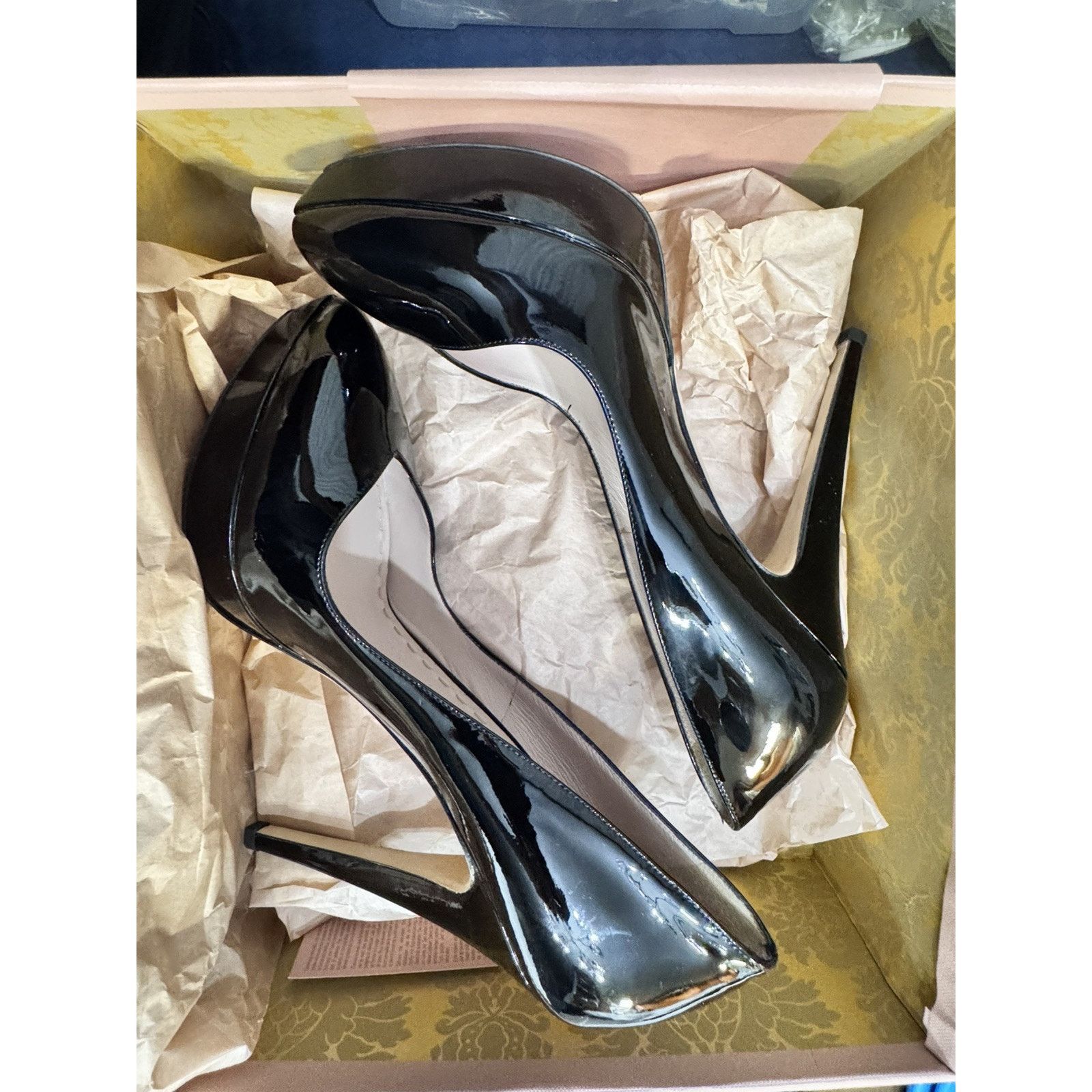 Miu Miu MIU MIU BLACK PATENT LEATHER PLATFORM PUMPS SHOES SZ 40 9.5 Size US 9.5 / IT 39.5 - 7 Thumbnail