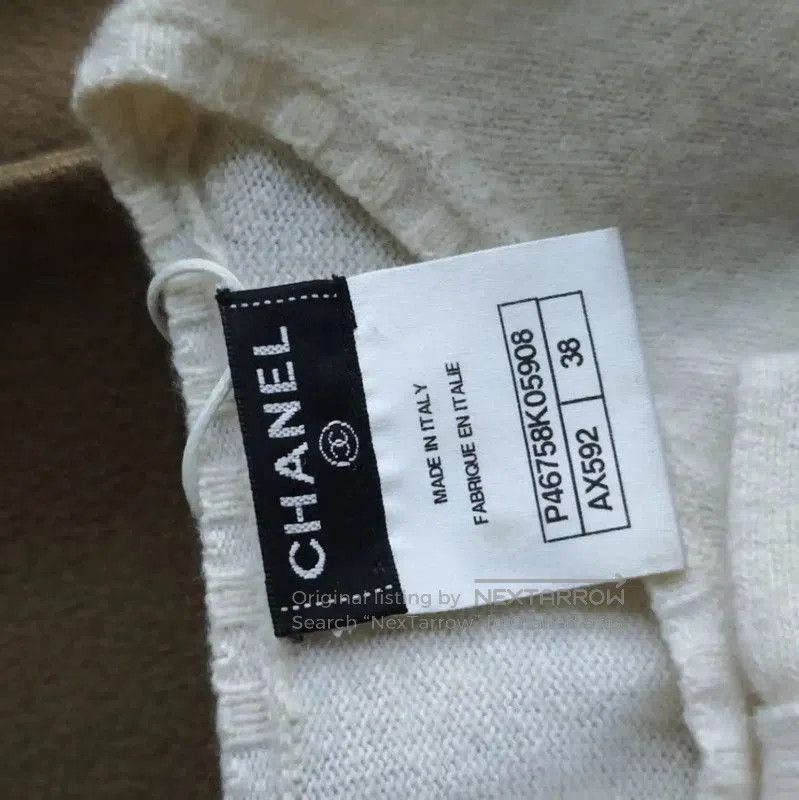 Chanel Chanel White Cashmere Short Sleeve Sweater . Size XS / US 0-2 / IT 36-38 - 7 Thumbnail
