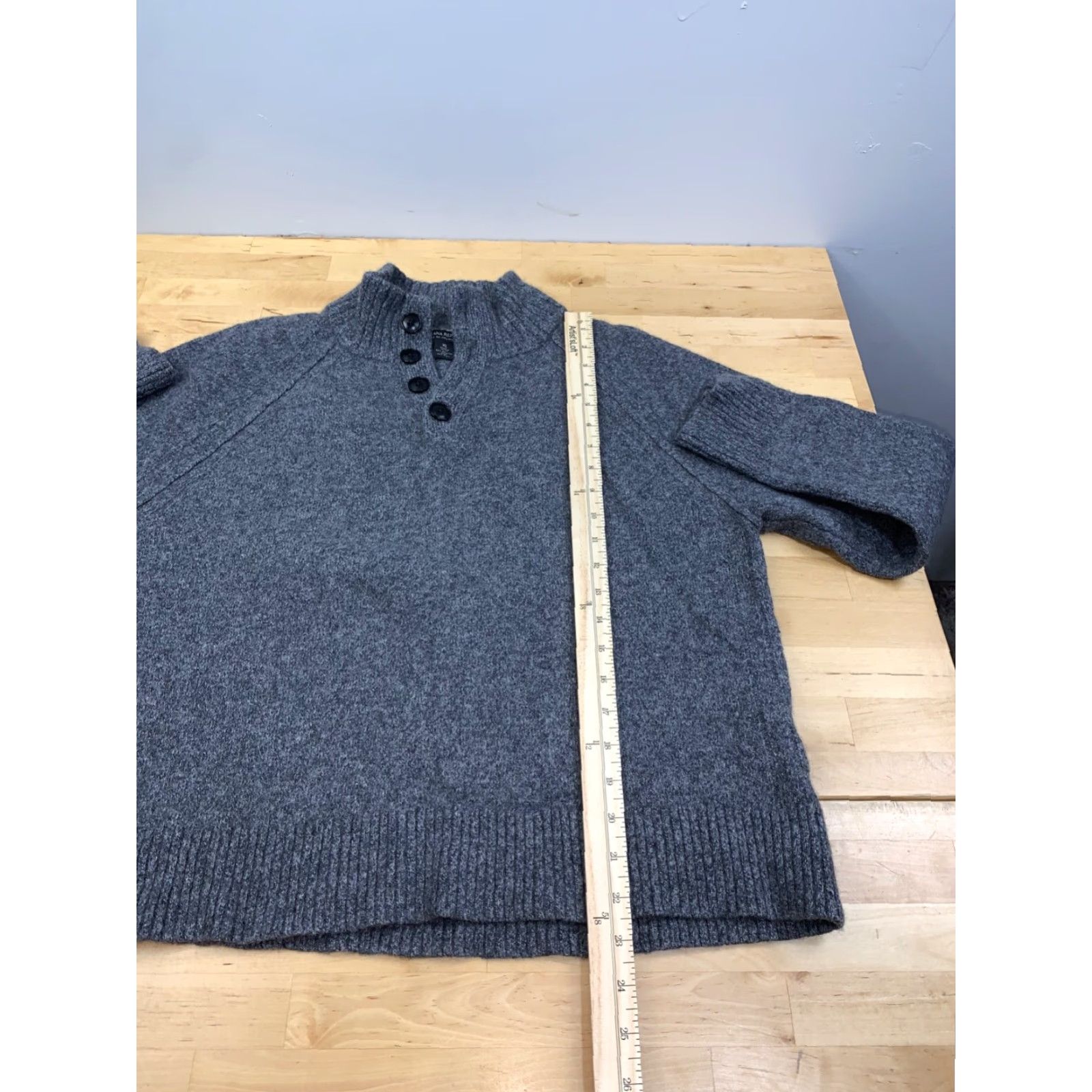 Banana Republic Banana Republic Sweater XL Gray Merino Wool Italian Yarn Mock Neck 10733 Womens Size XL / US 12-14 / IT 48-50 - 6 Thumbnail