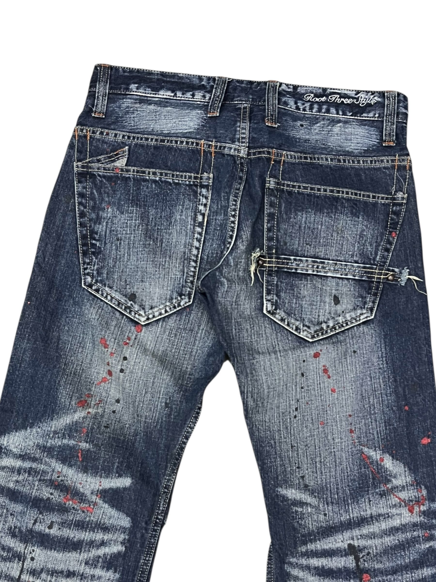 Seditionaries Root Three Style Grunge Whisker Glitter Splatter Flare Size US 30 / EU 46 - 7 Thumbnail