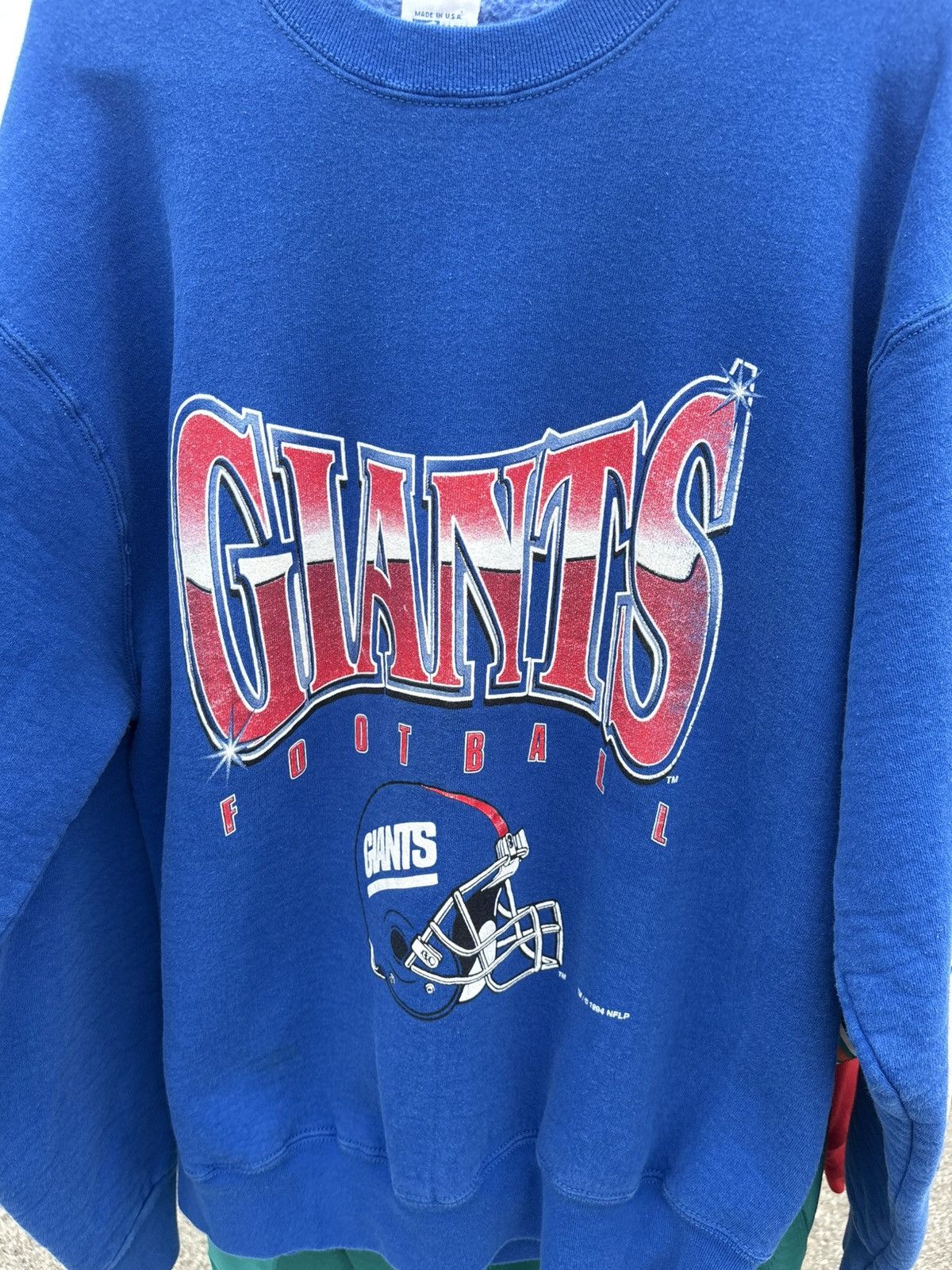 NFL × Salem Sportswear × Vintage 1994 New York Giants Salem Crewneck Sweatshirt Size US XL / EU 56 / 4 - 2 Thumbnail
