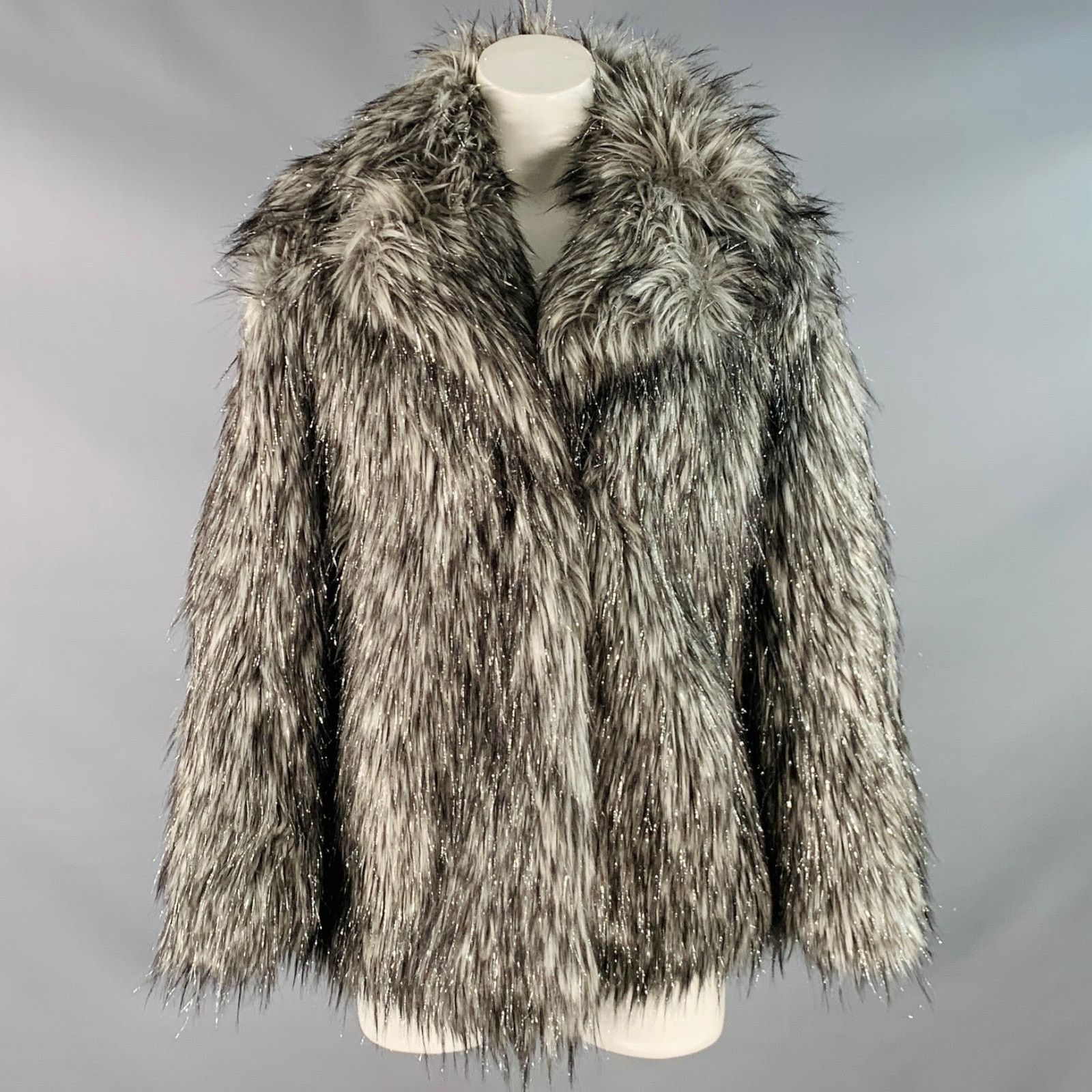 Michael Kors MICHAEL KORS Size S Grey Silver Acrylic Blend Coat Size S / US 4 / IT 40 - 1 Thumbnail