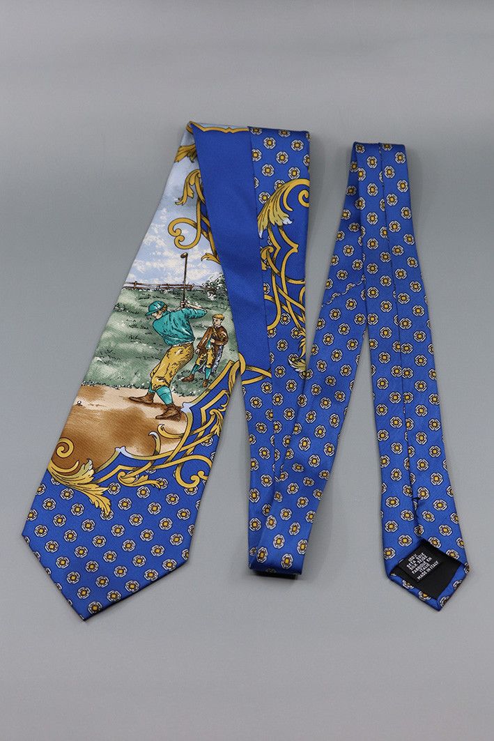 Hugo Boss × Vintage Vintage Hugo Boss Golf Scene Tie Size ONE SIZE - 8 Thumbnail
