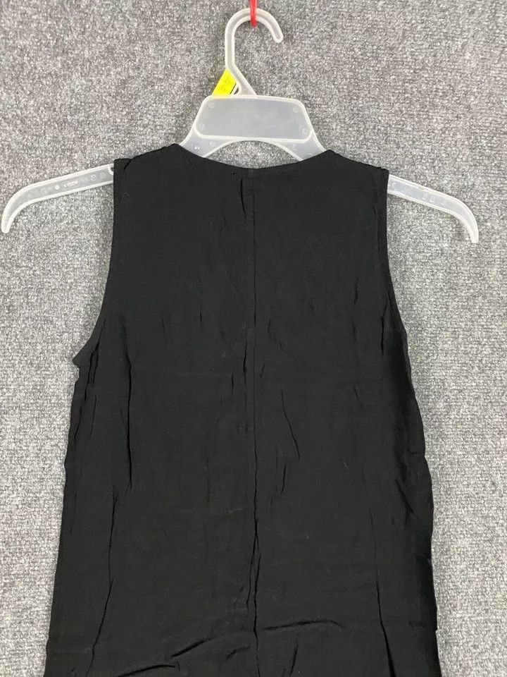 Madewell Madewell Dress Women's XS Button Up Sleeveless Black Viscose Size XS / US 0-2 / IT 36-38 - 8 Thumbnail