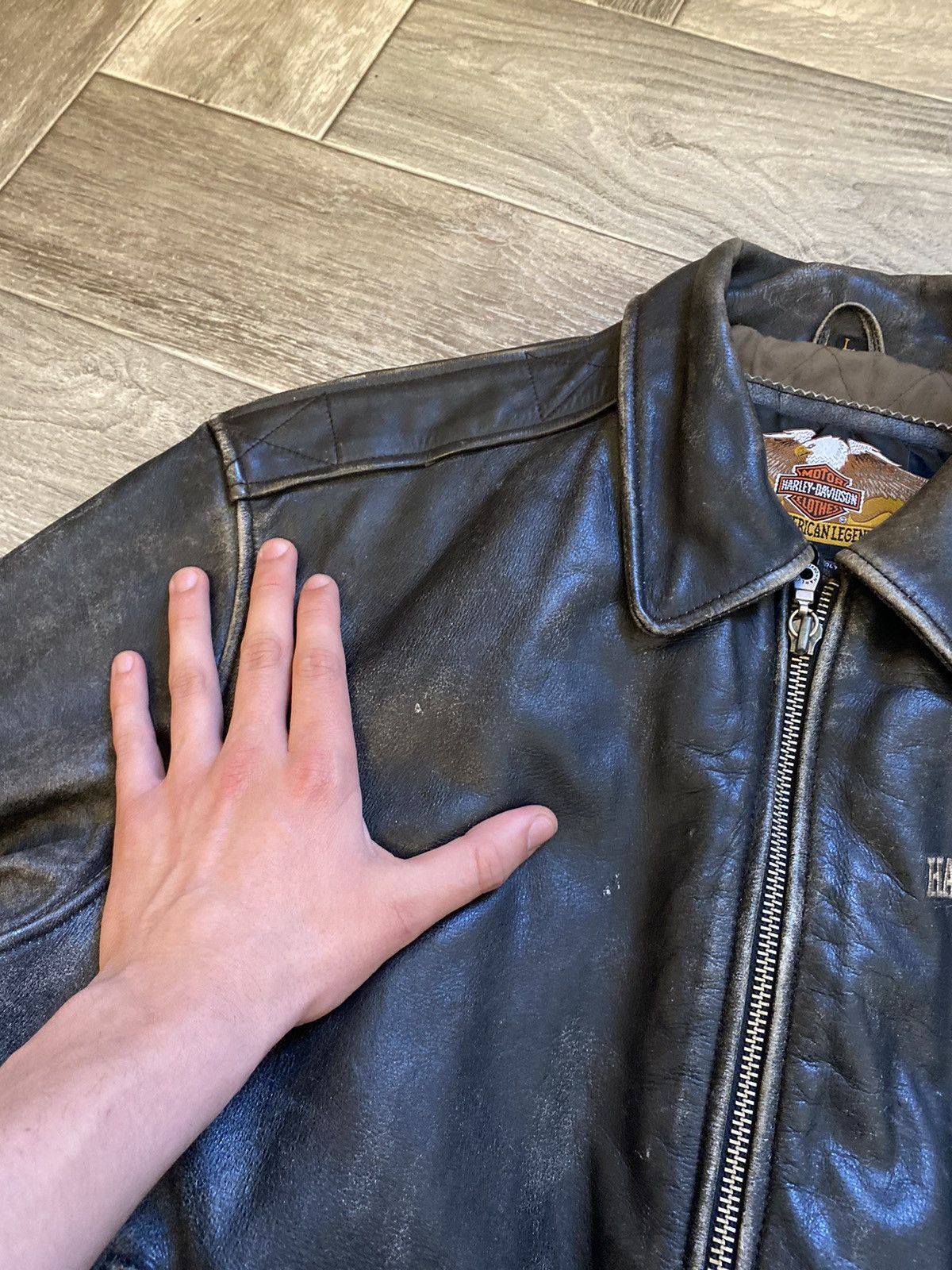 Harley Davidson × Vintage 1993 Harley Davidson vintage leather jacket racing Size US L / EU 52-54 / 3 - 8 Thumbnail