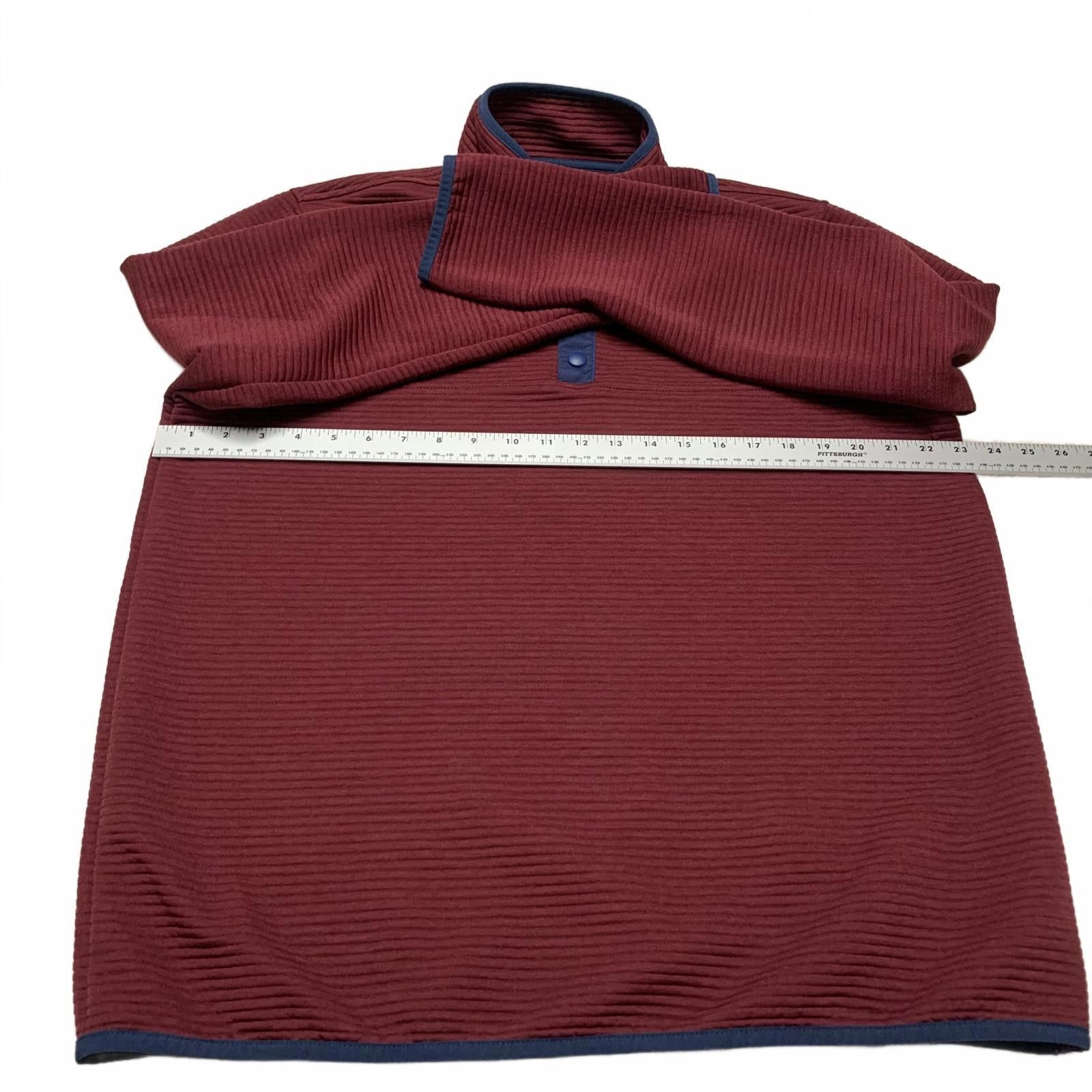 J.Crew J.Crew Men's Large Authentic Fleece Burgundy Pullover Size US L / EU 52-54 / 3 - 6 Thumbnail
