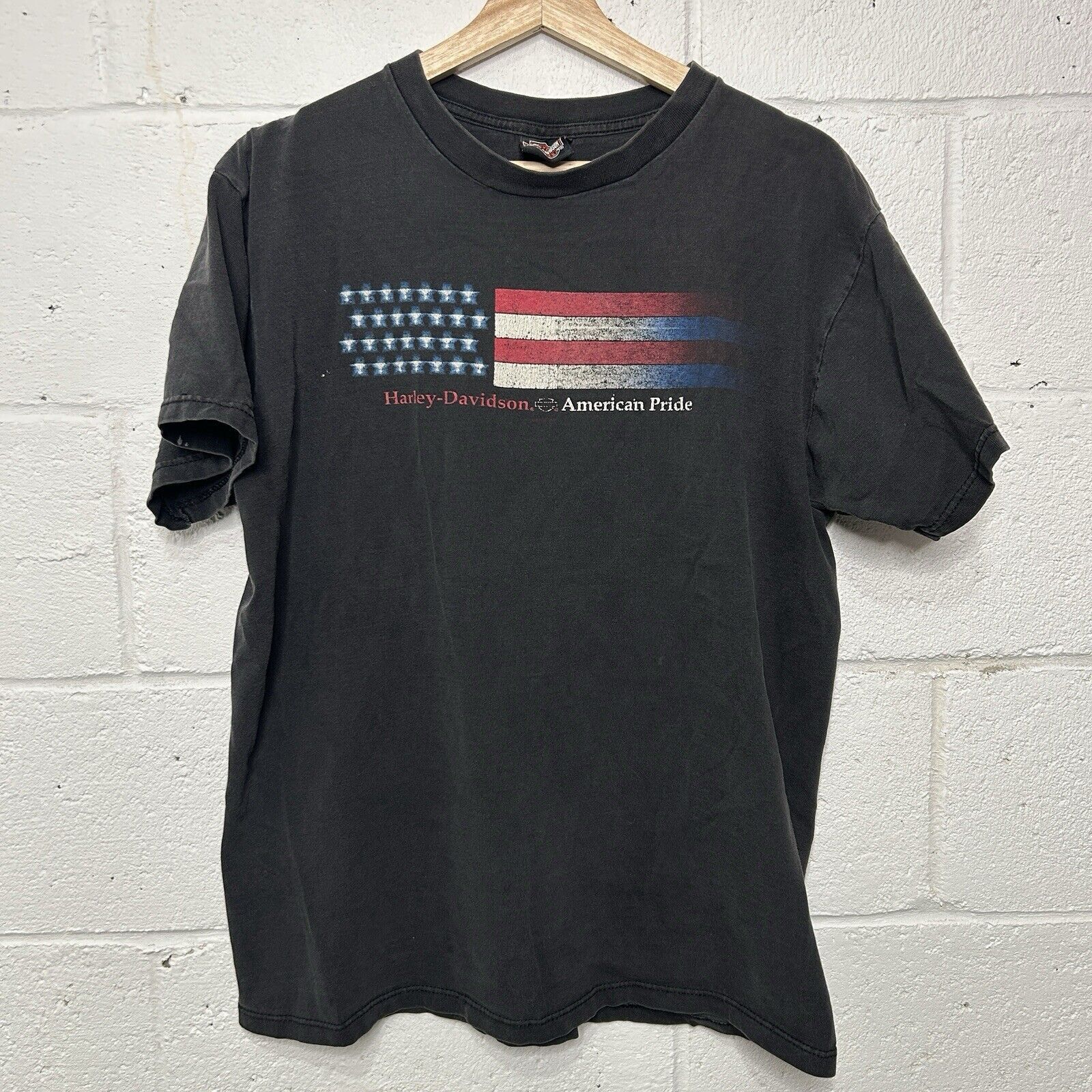 Harley Davidson Vintage Harley Davidson USA Flag “Black” Tee Size US L / EU 52-54 / 3 - 1 Thumbnail