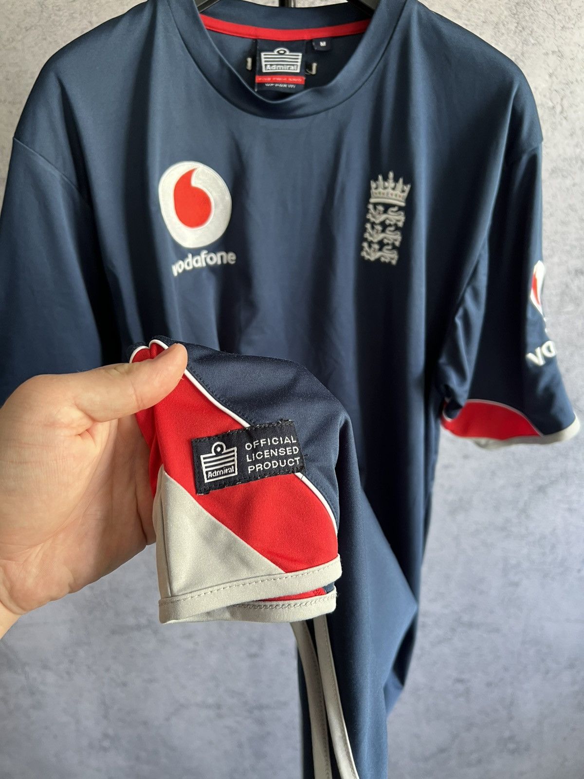 Vintage Vodafone England 2000s T-Shirt Admiral Jersey Soccer Size US M / EU 48-50 / 2 - 8 Thumbnail