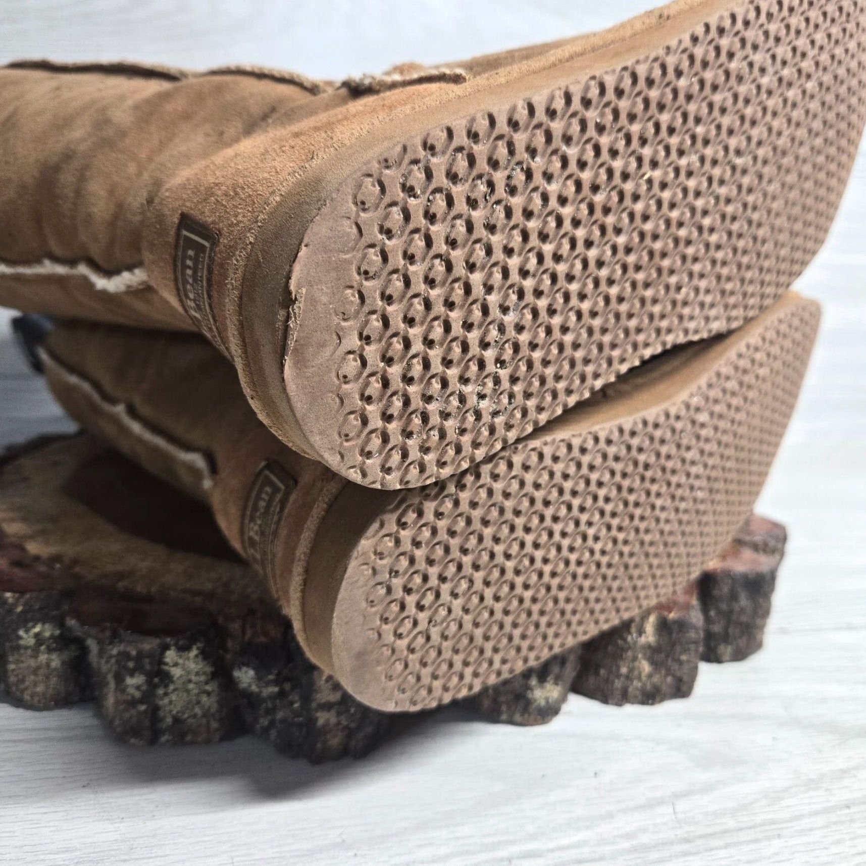 Vintage L.L. Bean Boots Brown Suede Pull On Fleece Lined Winter Ankle Sherpa Women's 7M Boots Women Brown Suede Wool Lined Winter Snow Boot 7M Size M / US 6-8 / IT 42-44 - 6 Thumbnail