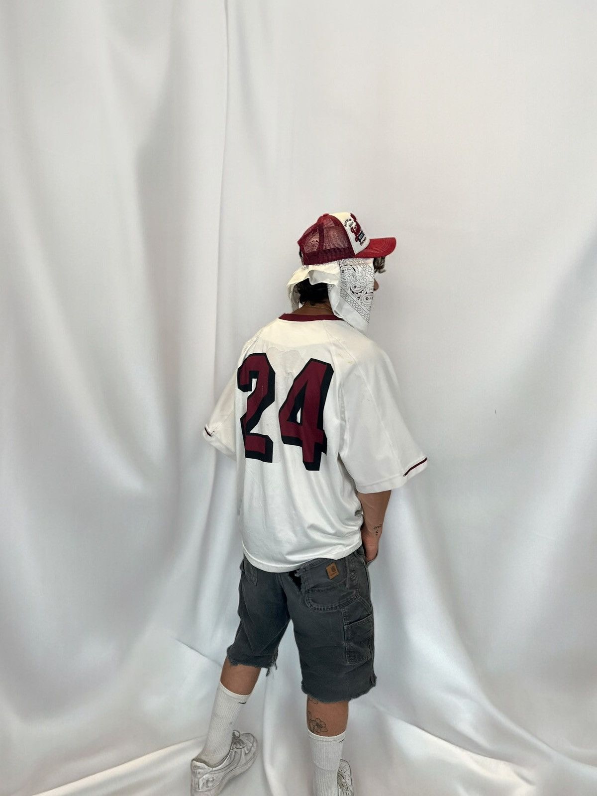 Nike × Vintage Vintage Distressed Cropped Nike Football Jersey Size US XL / EU 56 / 4 - 9 Thumbnail