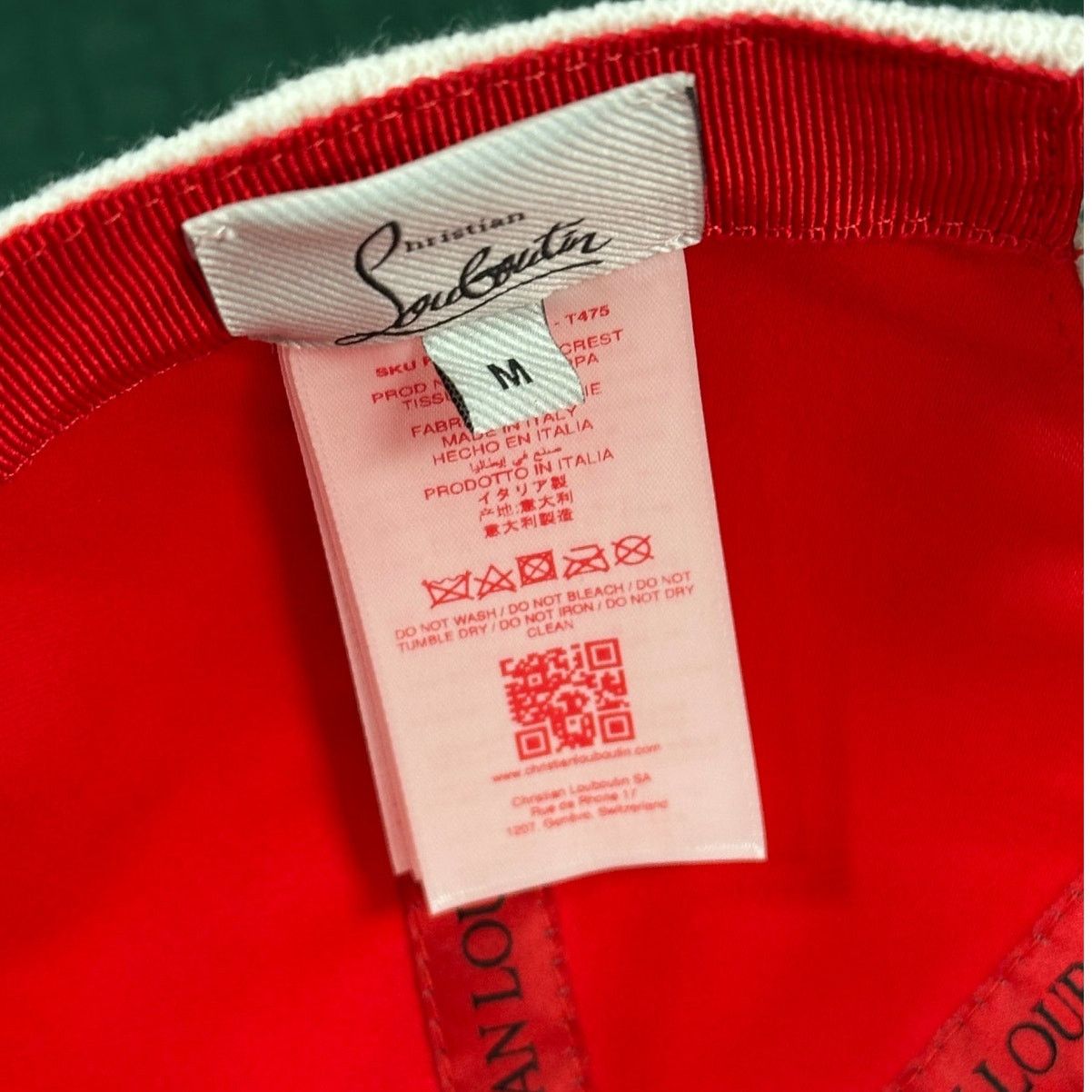 Christian Louboutin Christian Louboutin Mooncrest Hat Red White CL MgmSz M NWT Size ONE SIZE - 7 Thumbnail