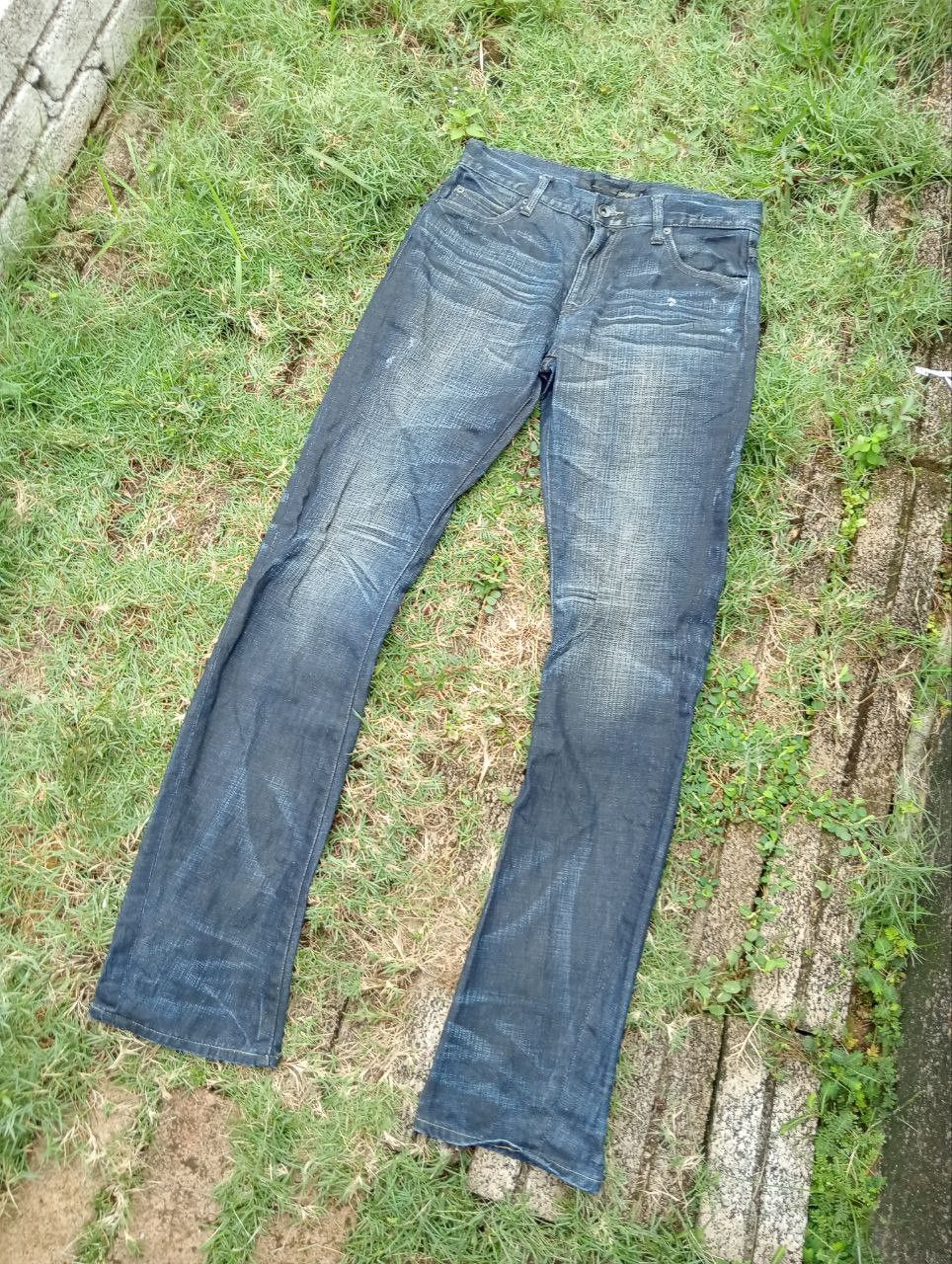 If Six Was Nine Vintage Schlussel Japan Distressed Look Jeans Size US 31 - 2 Thumbnail