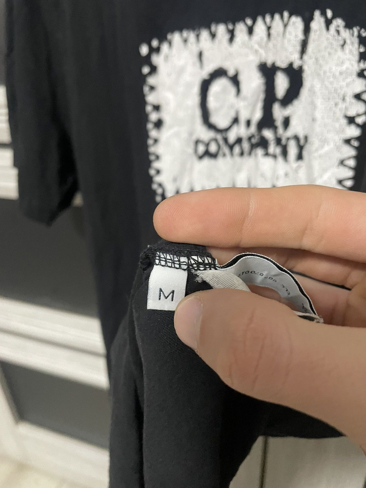 C.P. Company C.P. Company Vintage Big Logo Black Tee M Size US M / EU 48-50 / 2 - 14 Thumbnail