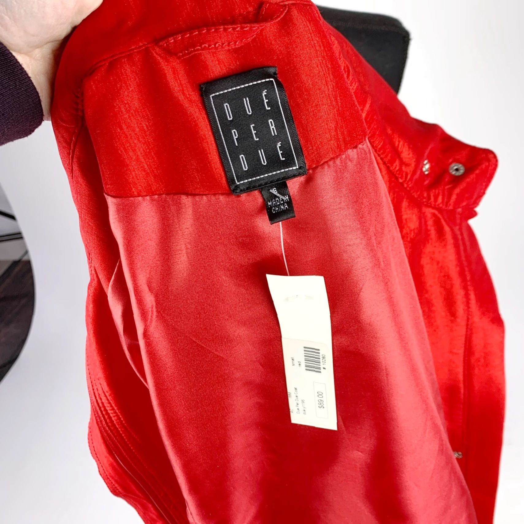 Vintage VINTAGE Due Per Due Oversized Structured Collar Red Belted Jacket Coat Small NWT Women Trench Coat Stories? Size S / US 4 / IT 40 - 8 Thumbnail