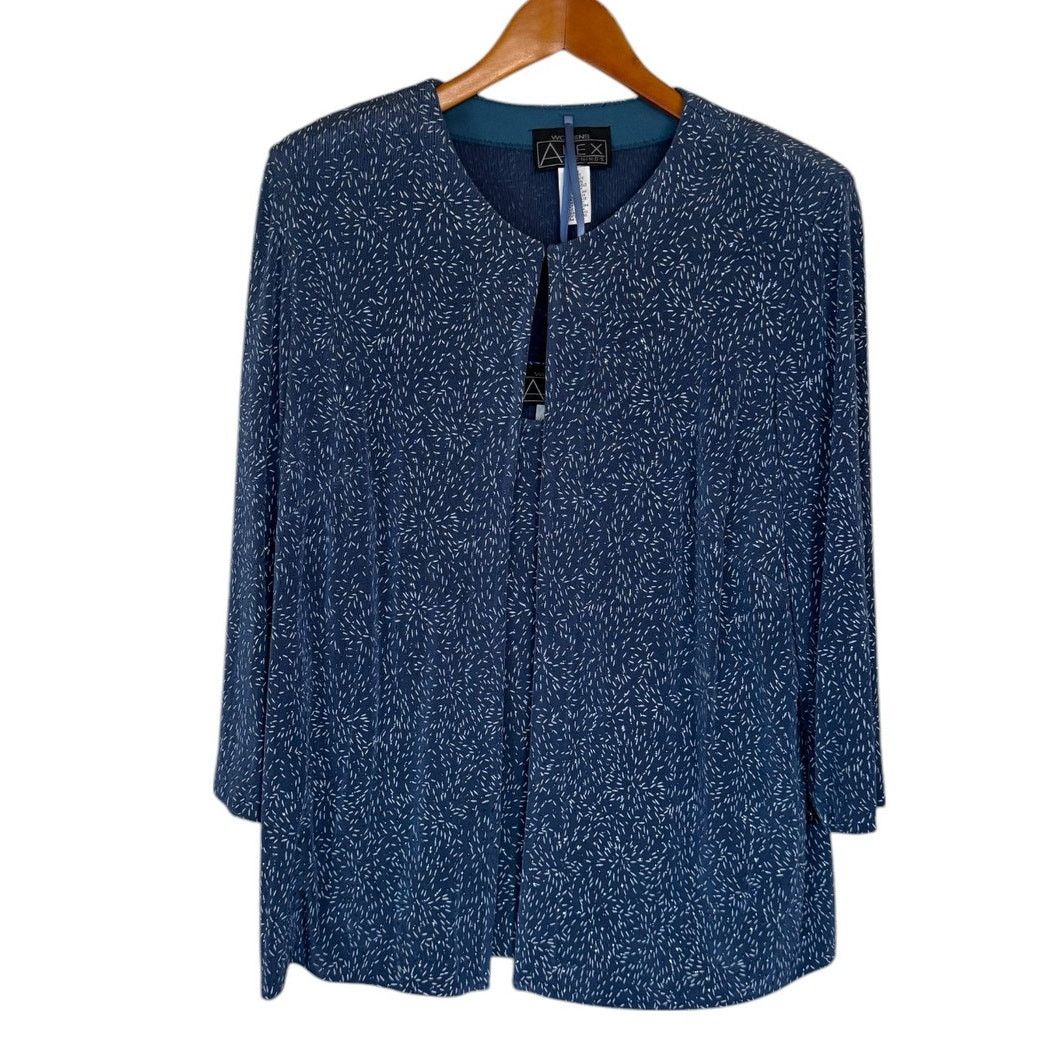 Alex Evenings Alex Evenings Jacket Women X Large Blue Tank Top Glitter Size XL / US 12-14 / IT 48-50 - 1 Thumbnail