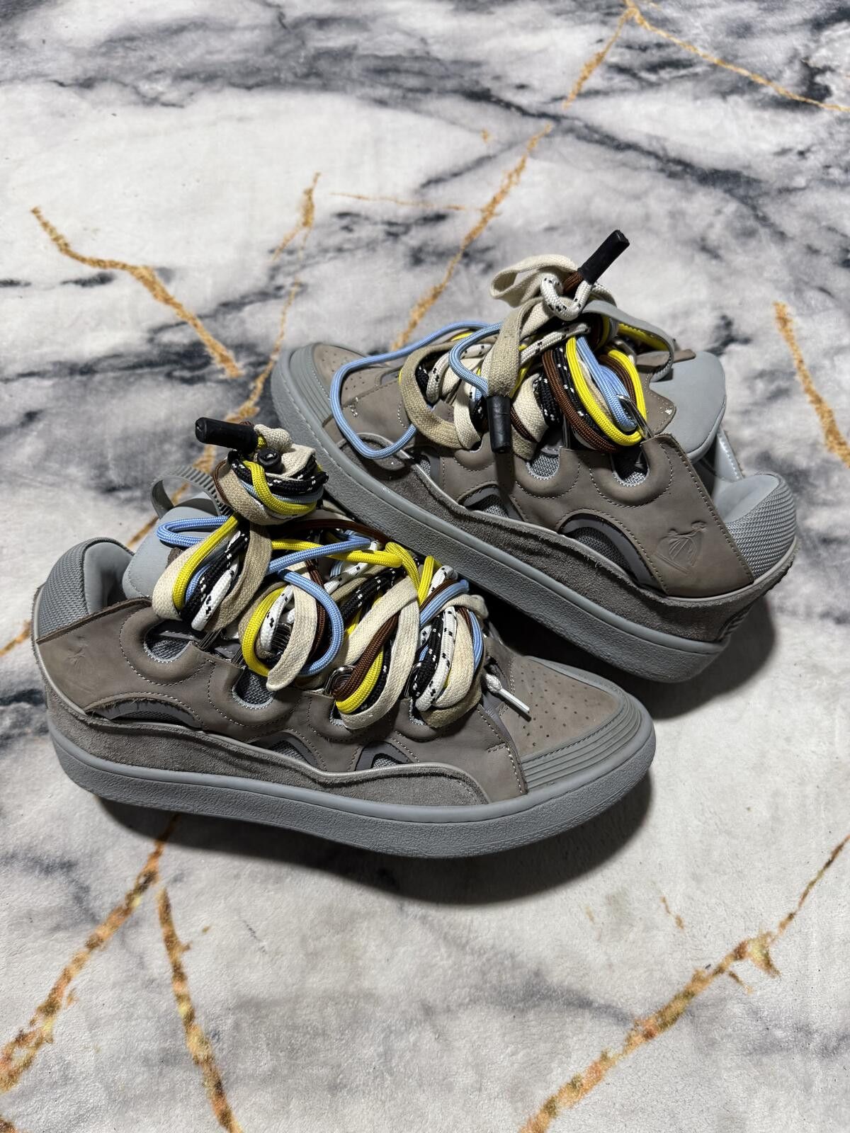 Lanvin Lanvin Curb Grey Multi Laces - Sz 12US Size US 12 / EU 45 - 3 Thumbnail