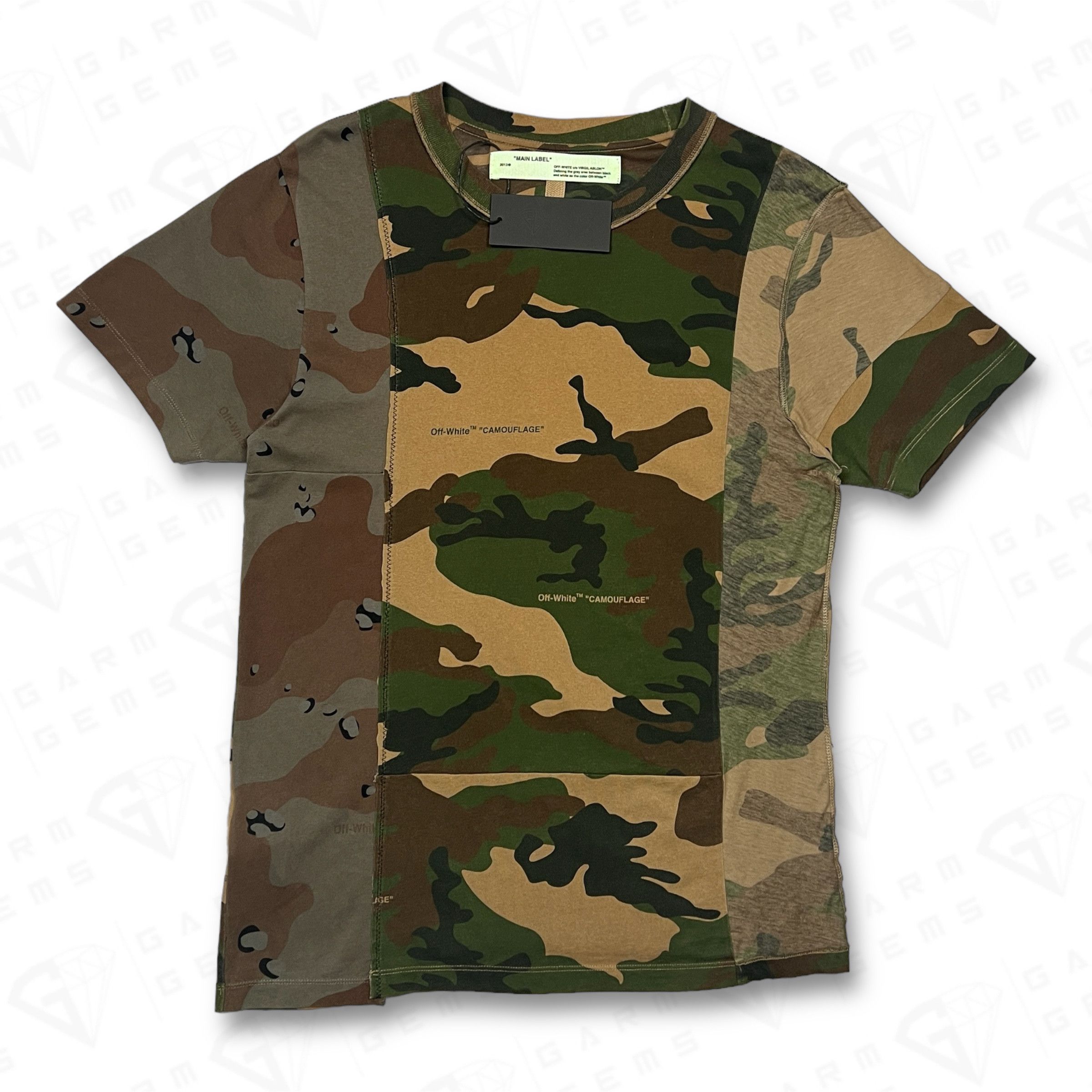 Off-White Off-White Reconstructed Camouflage T-Shirt Size US M / EU 48-50 / 2 - 1 Thumbnail