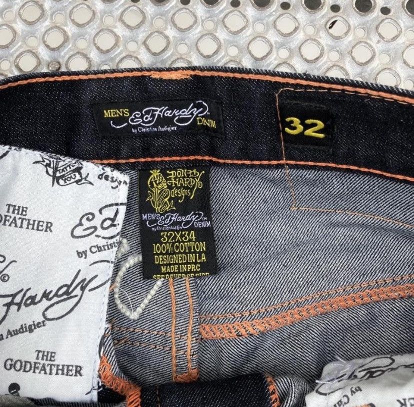 Ed Hardy ED HARDY JEANS VINTAGE Y2K SKULL PATTERN Size US 32 / EU 48 - 3 Thumbnail