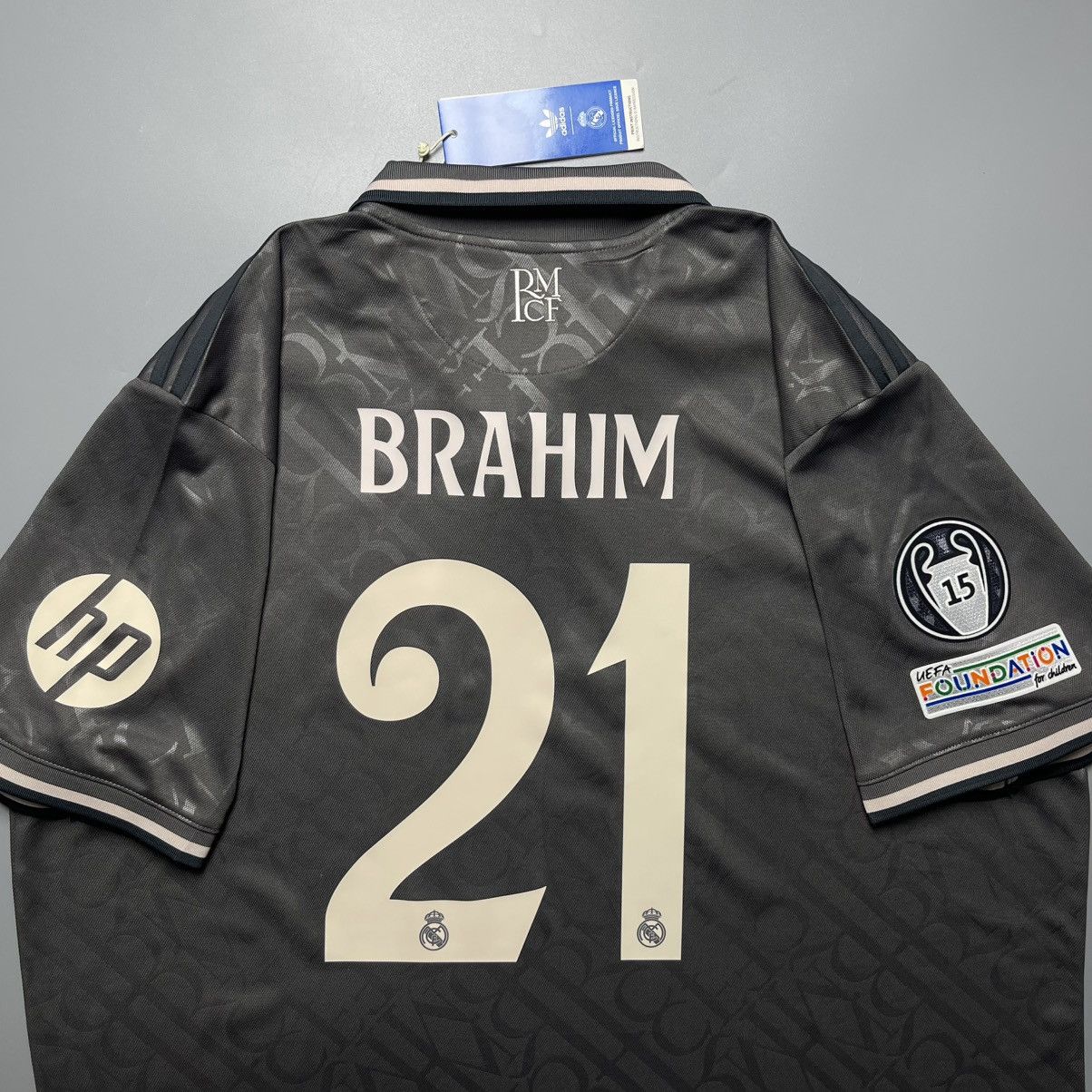 Adidas REAL MADRID ADIDAS 2024/2025 SOCCER THIRD JERSEY #21 BRAHIM Size US XXL / EU 58 / 5 - 8 Thumbnail
