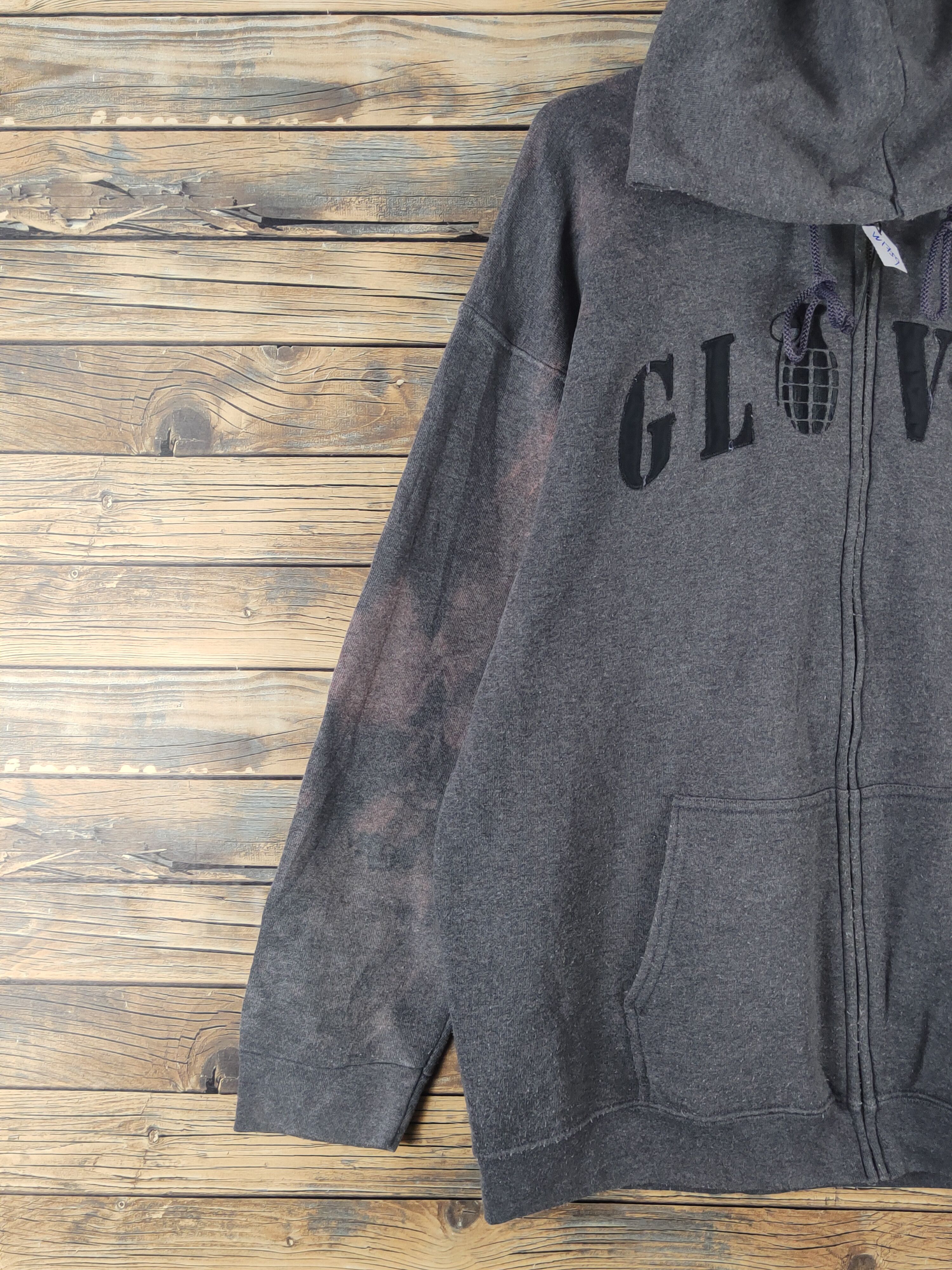 Grenade Grenade Glove Dark Gray faded Hoodie Sweaters #W1759 Size US L / EU 52-54 / 3 - 3 Thumbnail