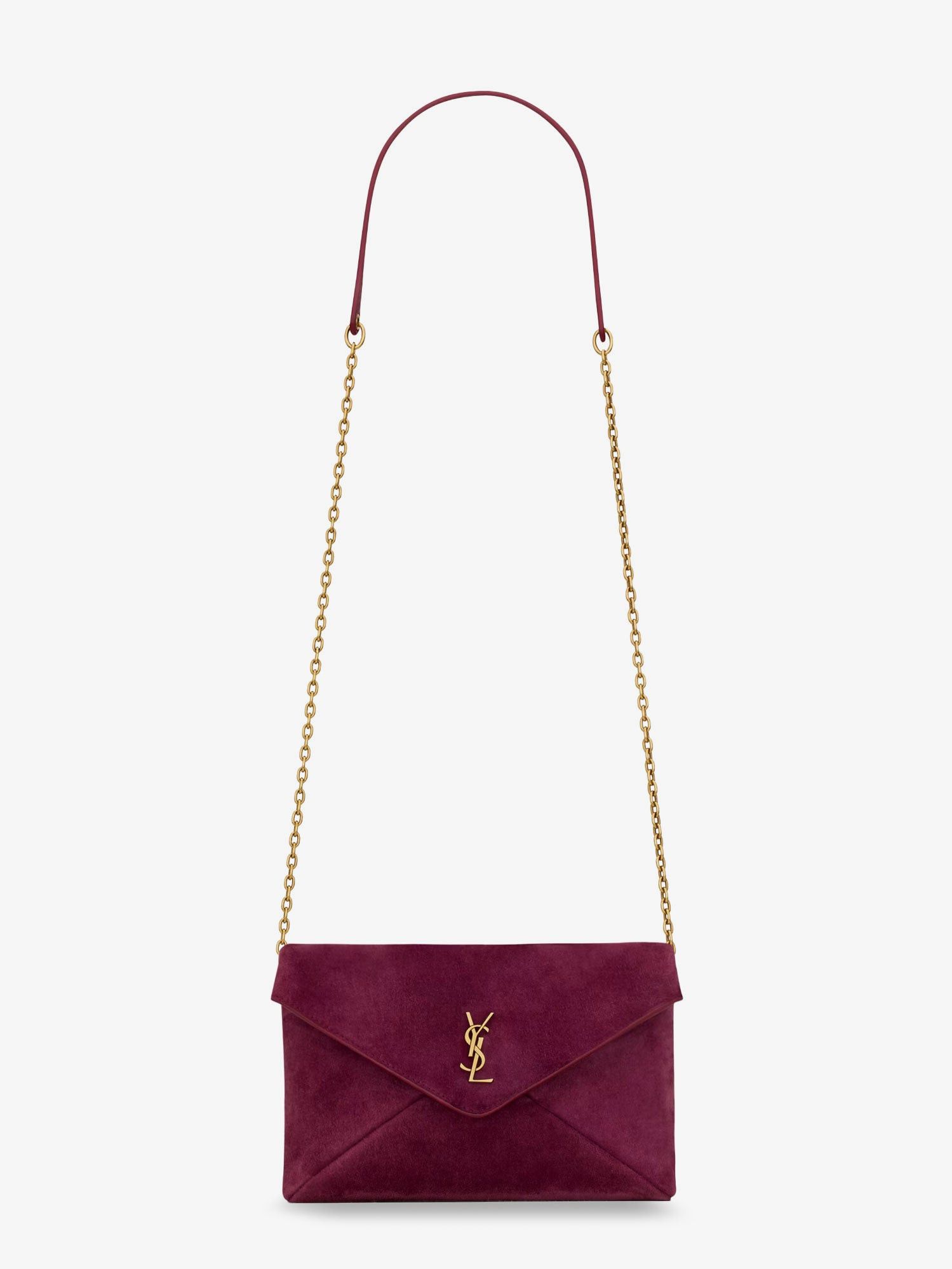 Saint Laurent Paris Suede Crossbody With Metal Cassandre Logo Size ONE SIZE - 1 Thumbnail