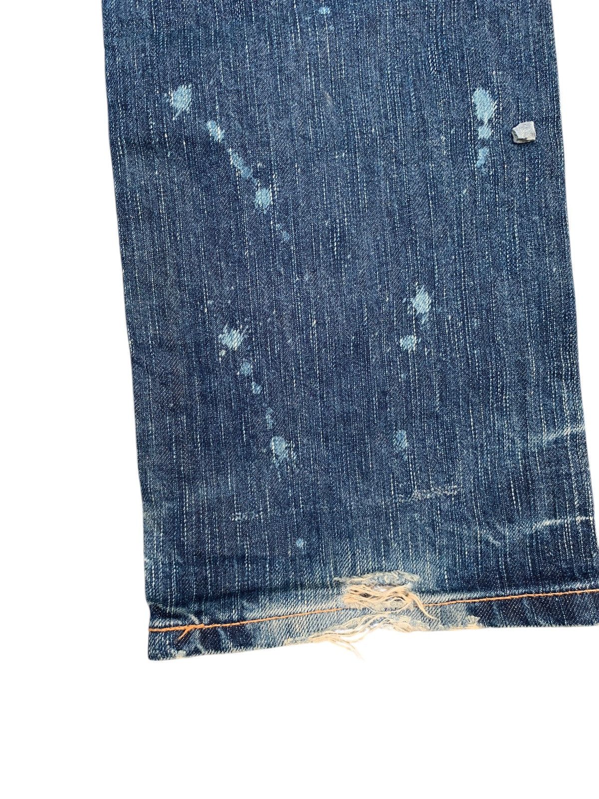 Tornado Mart RARE EDWIN STUDDED PUNK JAPANESE DISTRESSED DENIM Size US 31 - 18 Thumbnail