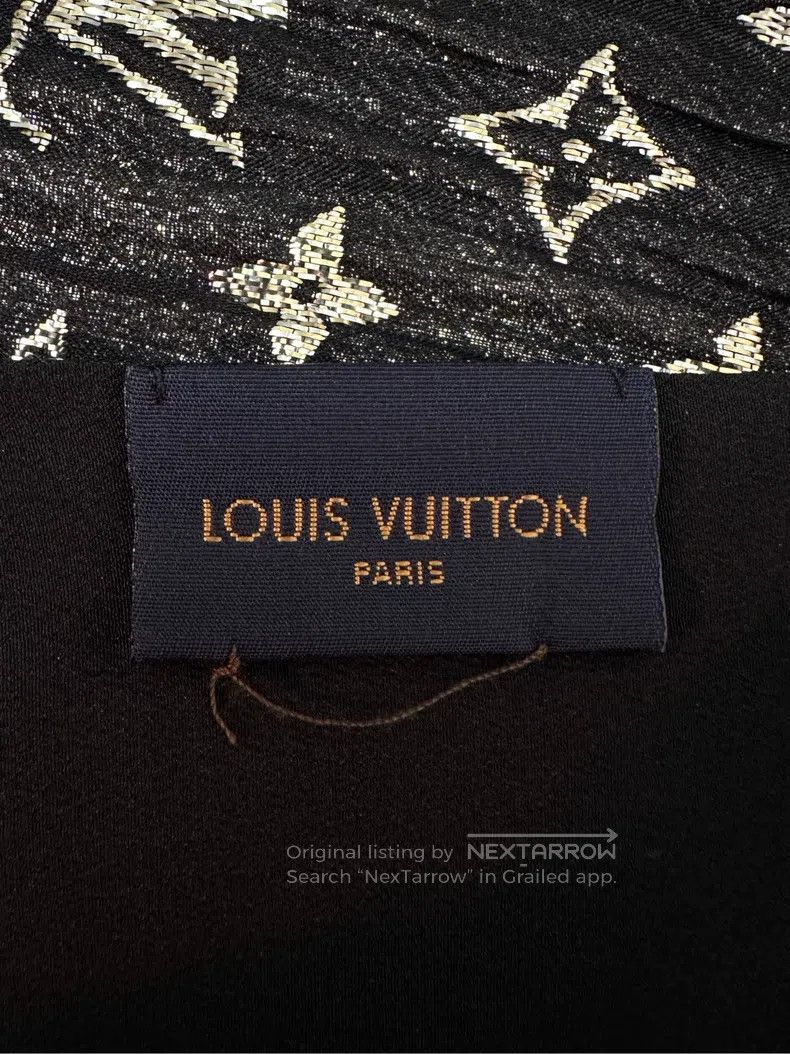 Louis Vuitton Louis Vuitton Gold silk presbyopic double shawl scarf Size ONE SIZE - 9 Thumbnail