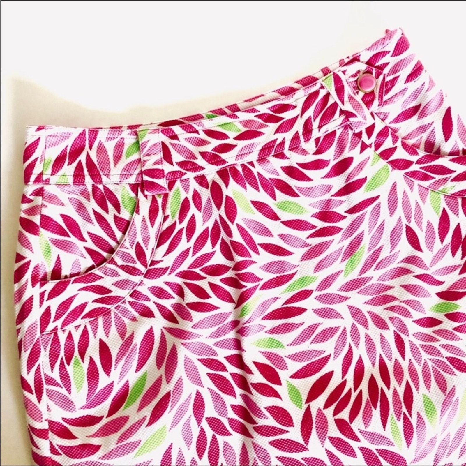 Nike EP PRO Pink White Floral Abstract Pattern Print Mini Skirt Size 27" / US 4 / IT 40 - 6 Thumbnail