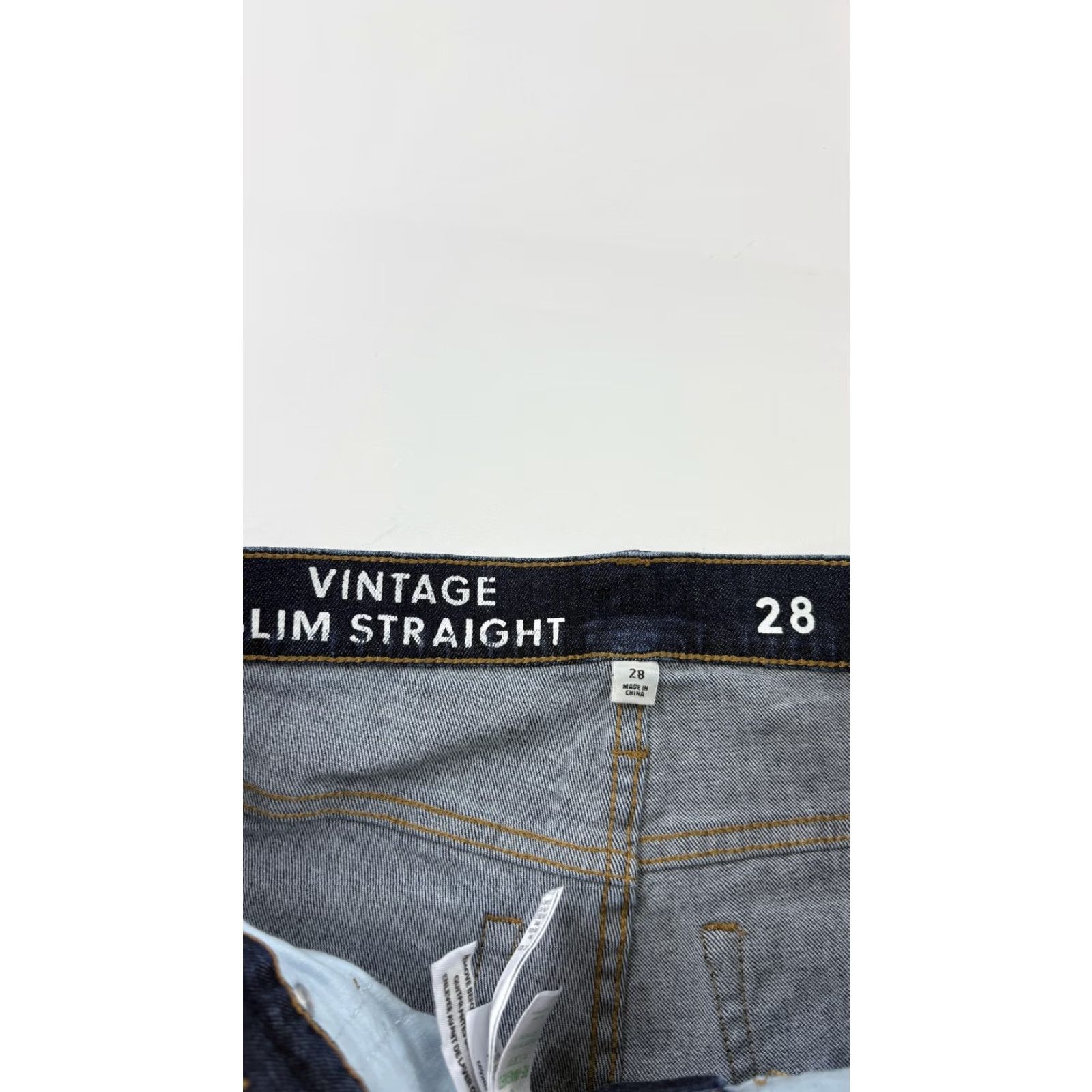 J.Crew VINTAGE J.Crew Jeans Womens 28 Dark Wash 9in Slim Straight Raw Hem Stretch Denim Blue - 27in Inseam Mens? Size 28" / US 6 / IT 42 - 3 Thumbnail