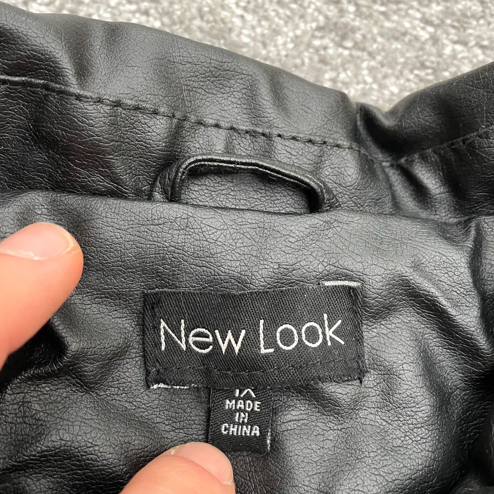 New Look New Look Faux Leather Jacket Womens XL Black Full Zip Pocket Outdoor Riders Size XL / US 12-14 / IT 48-50 - 6 Thumbnail