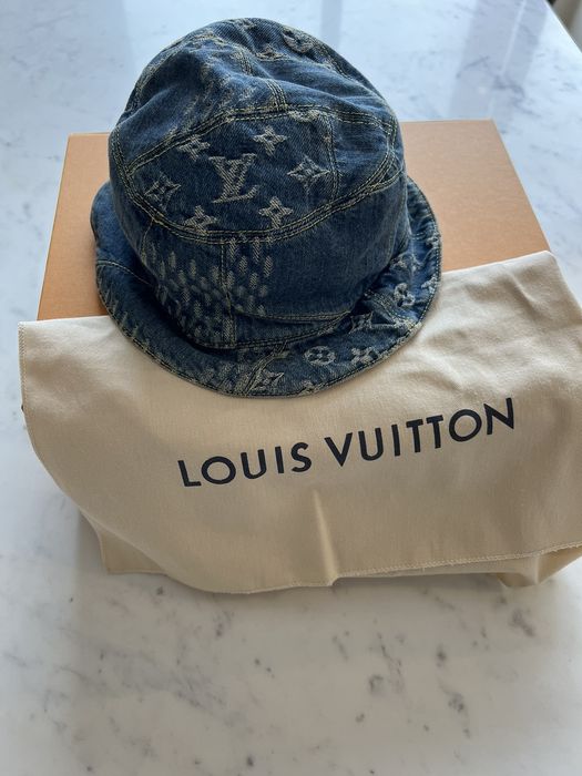 Louis Vuitton x Nigo Damier Giant Wave Monogram Hat Blue