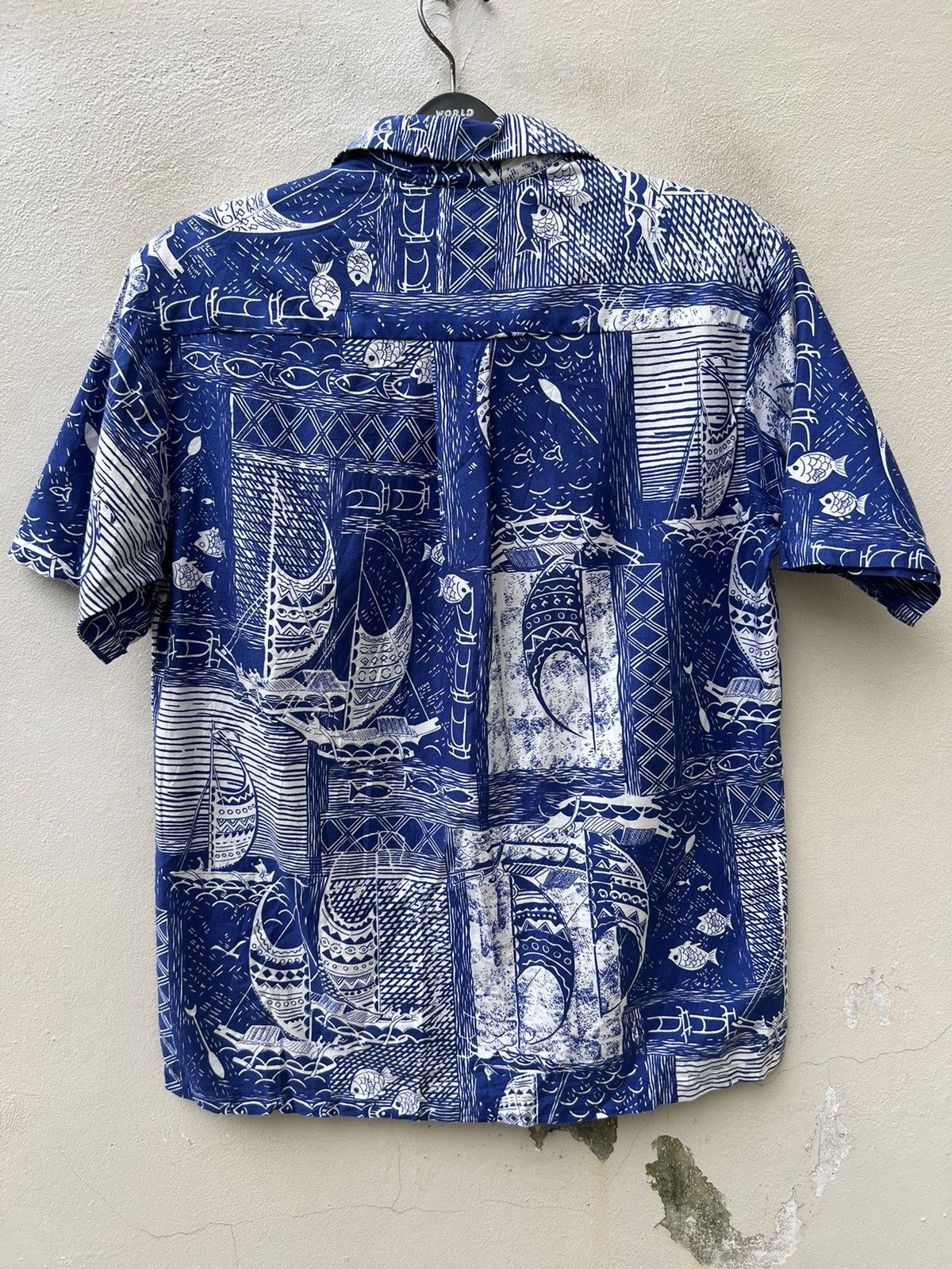 Diamond Head Vintage 60s Diamond Head Sportswear Blue Hawaiian Shirt Size US M / EU 48-50 / 2 - 15 Thumbnail