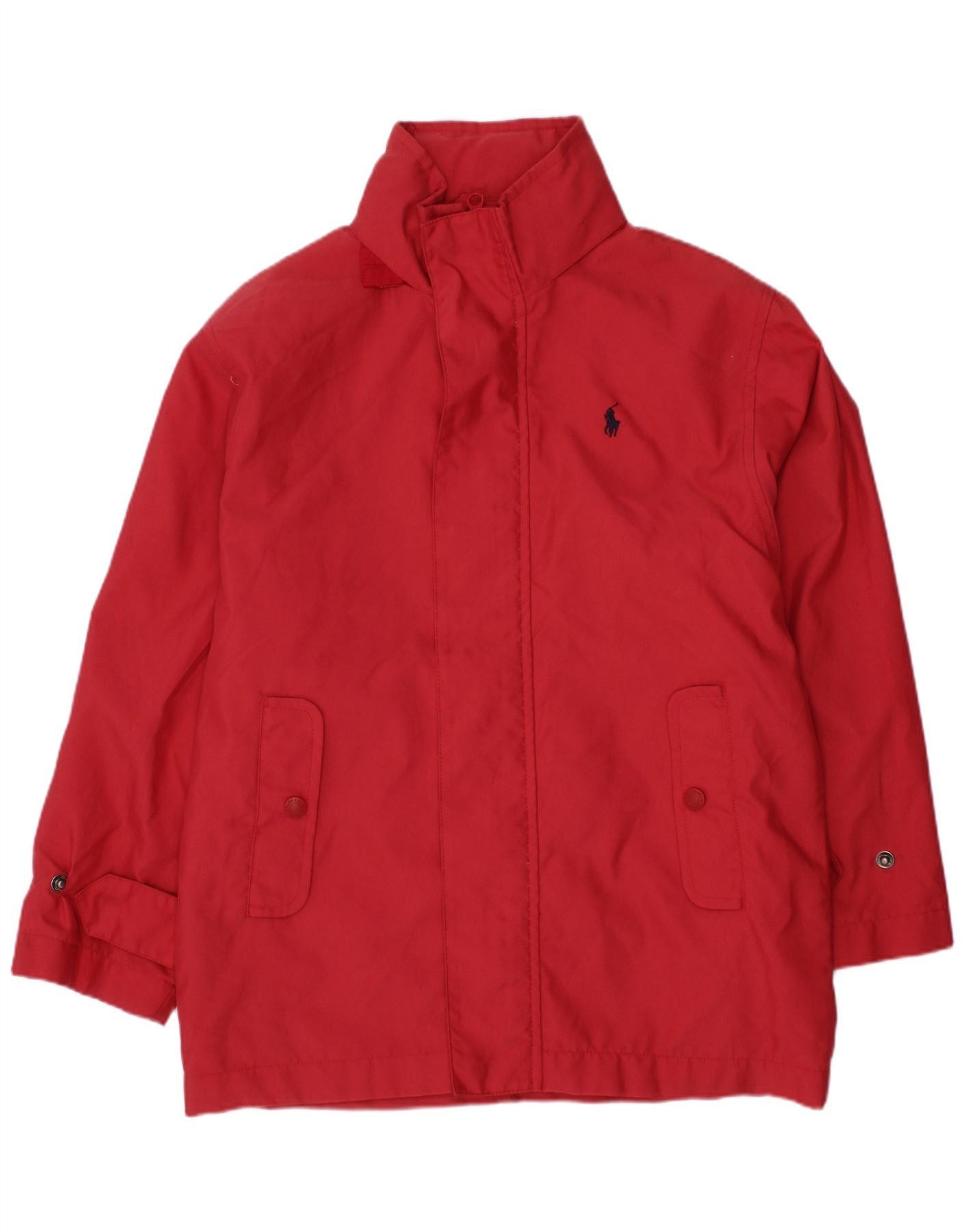 Polo Ralph Lauren Boys Hooded Windbreaker Jacket 5-6 Years Red Polyester Size XS / US 0-2 / IT 36-38 - 1 Thumbnail