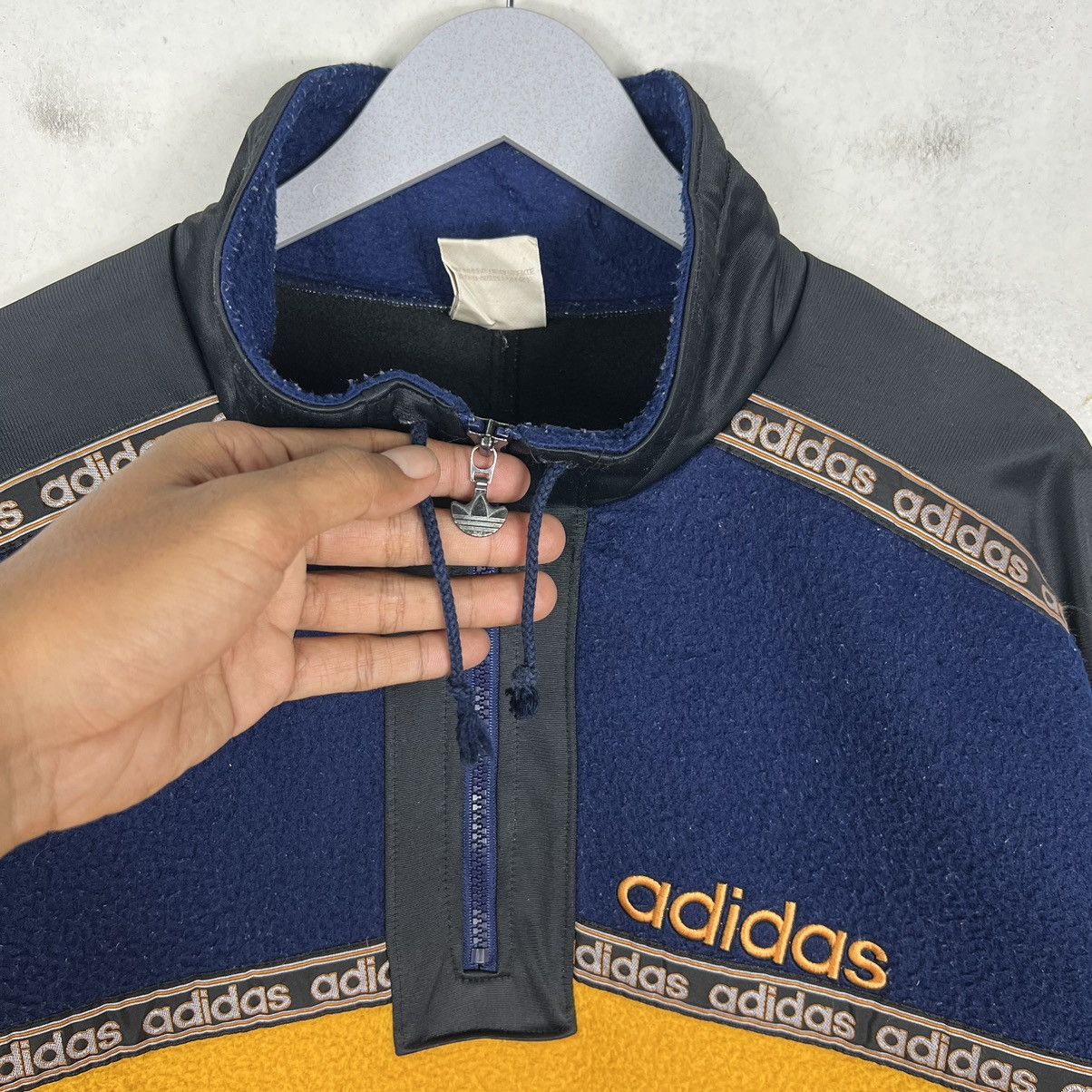 Adidas 🔥 VINTAGE ADIDAS HYBRID FLEECE ANORAK JACKET Size US L / EU 52-54 / 3 - 13 Thumbnail