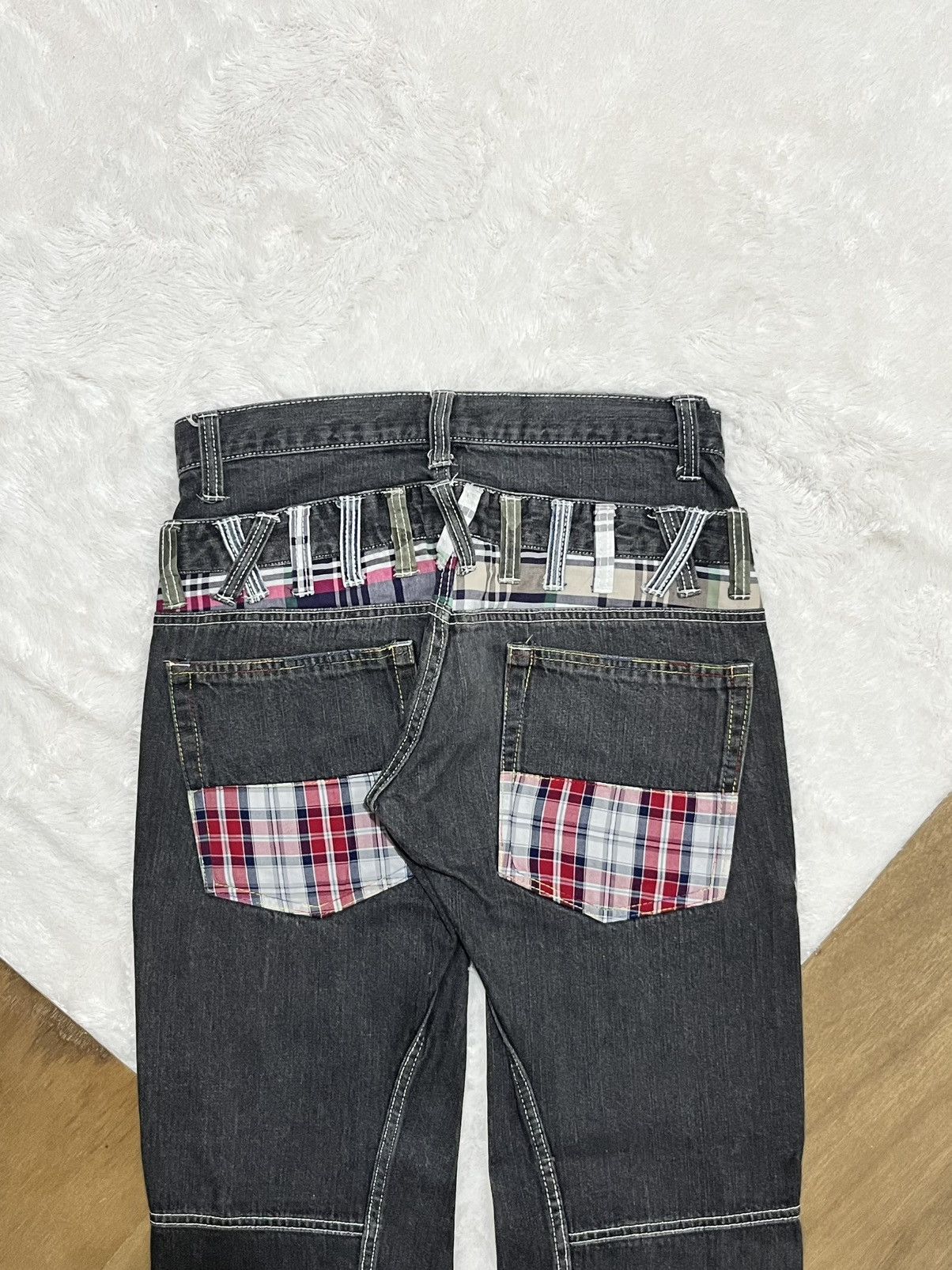 Other Dominate Patchwork Zip Detail Washed Denim Pants Size US 31 - 11 Thumbnail
