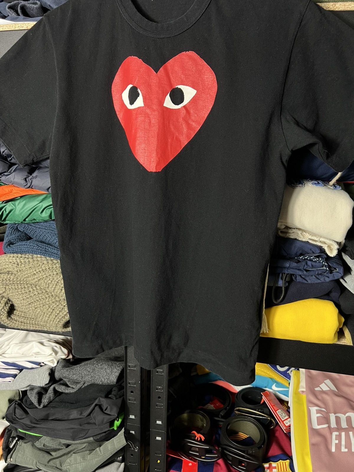 Comme des Garcons CDG Comme des Garçons Play Black T-Shirt Red Heart Logo Size US S / EU 44-46 / 1 - 3 Thumbnail