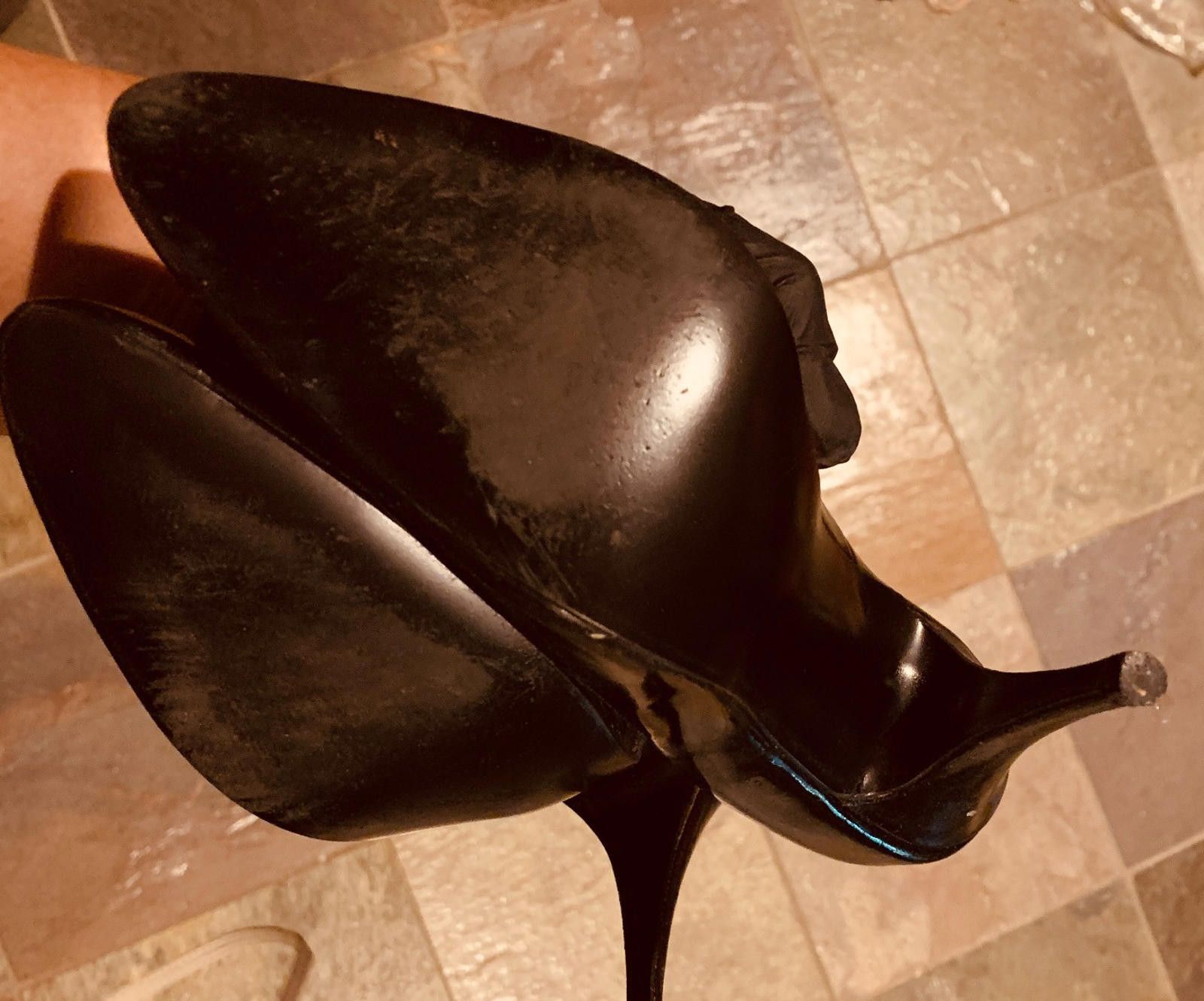 Designer Vintage Gigi Fasi Black Patent Leather Pump Heels Sz.8 (G104 Size US 8 / IT 38 - 8 Thumbnail