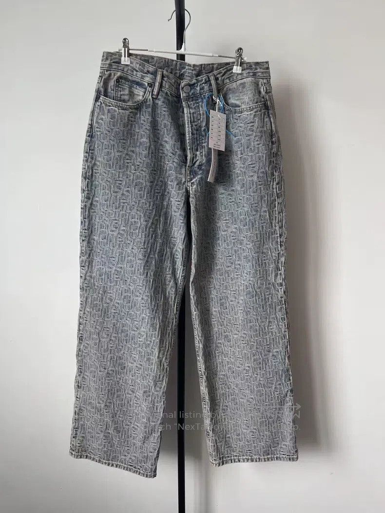 Acne Studios Acne Studios Logo Jacquard-Patterned Wide-Leg Jeans Size US 32 / EU 48 - 1 Thumbnail