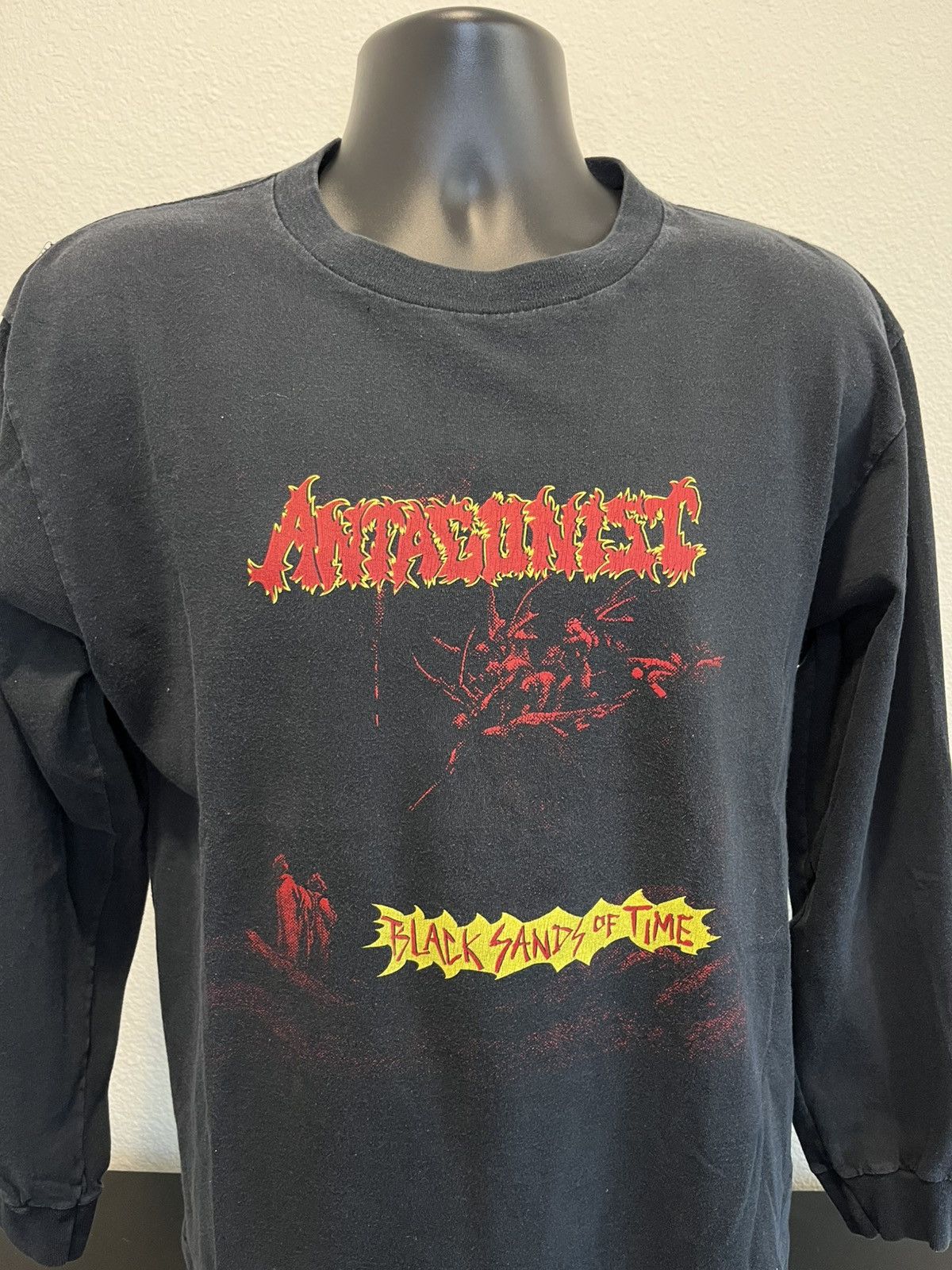 Vintage Antagonist black sands of time shirt vintage 90s metal rock Size US XL / EU 56 / 4 - 3 Thumbnail