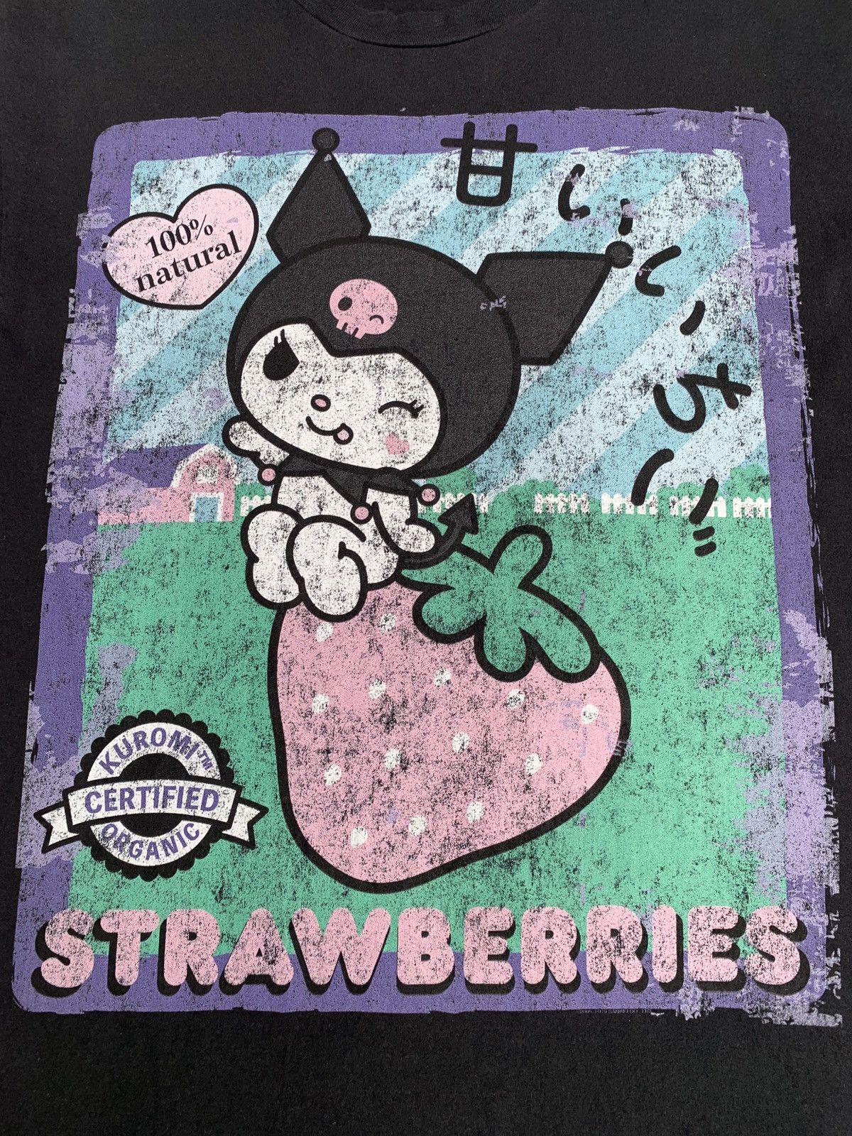 Anime × Vintage 2005 Sanrio Kuromi Starwberry Graphic Tee Size L / US 10 / IT 46 - 2 Thumbnail