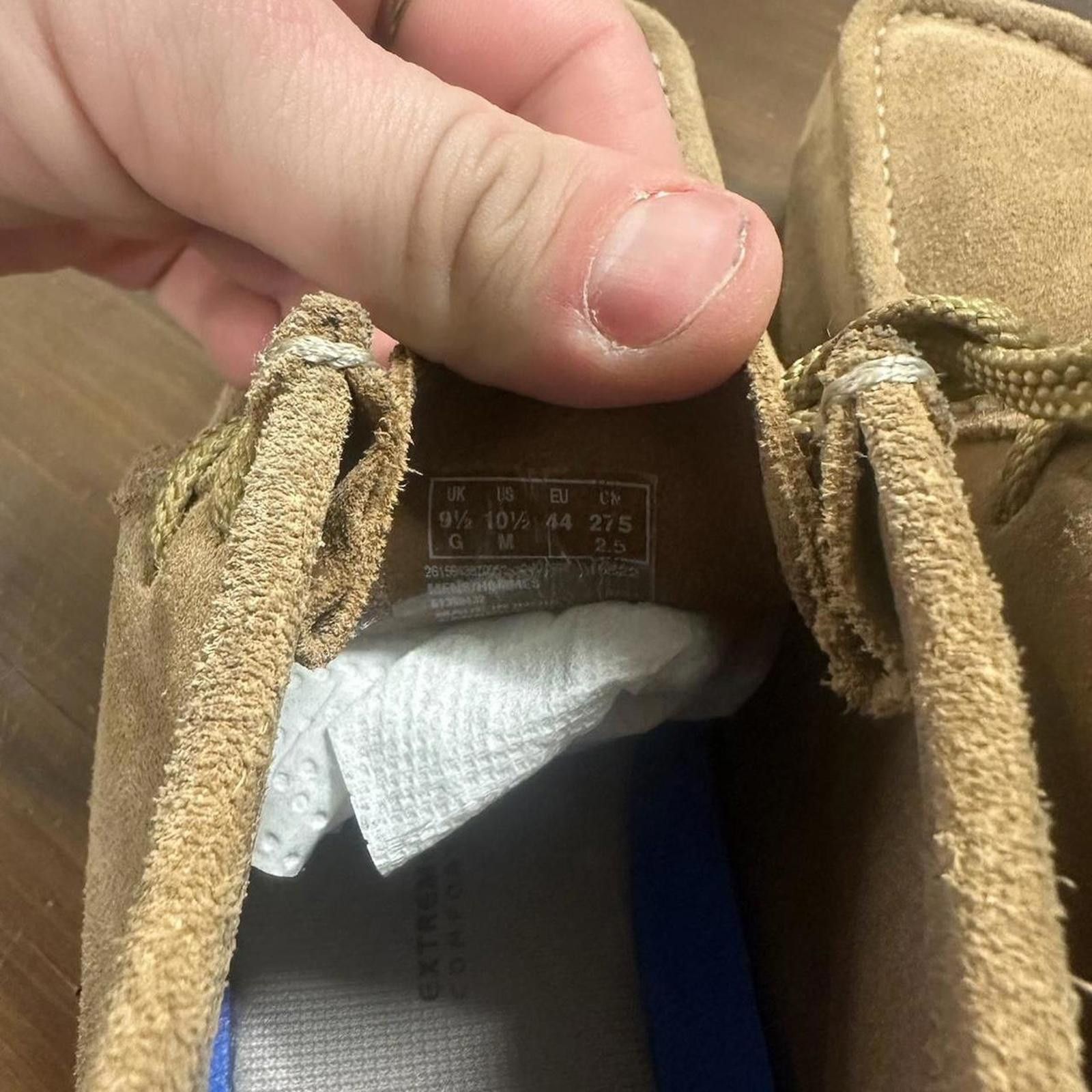Clarks Tan Suede Clark Wallabees Shoes Size US 10.5 / EU 43-44 - 6 Thumbnail