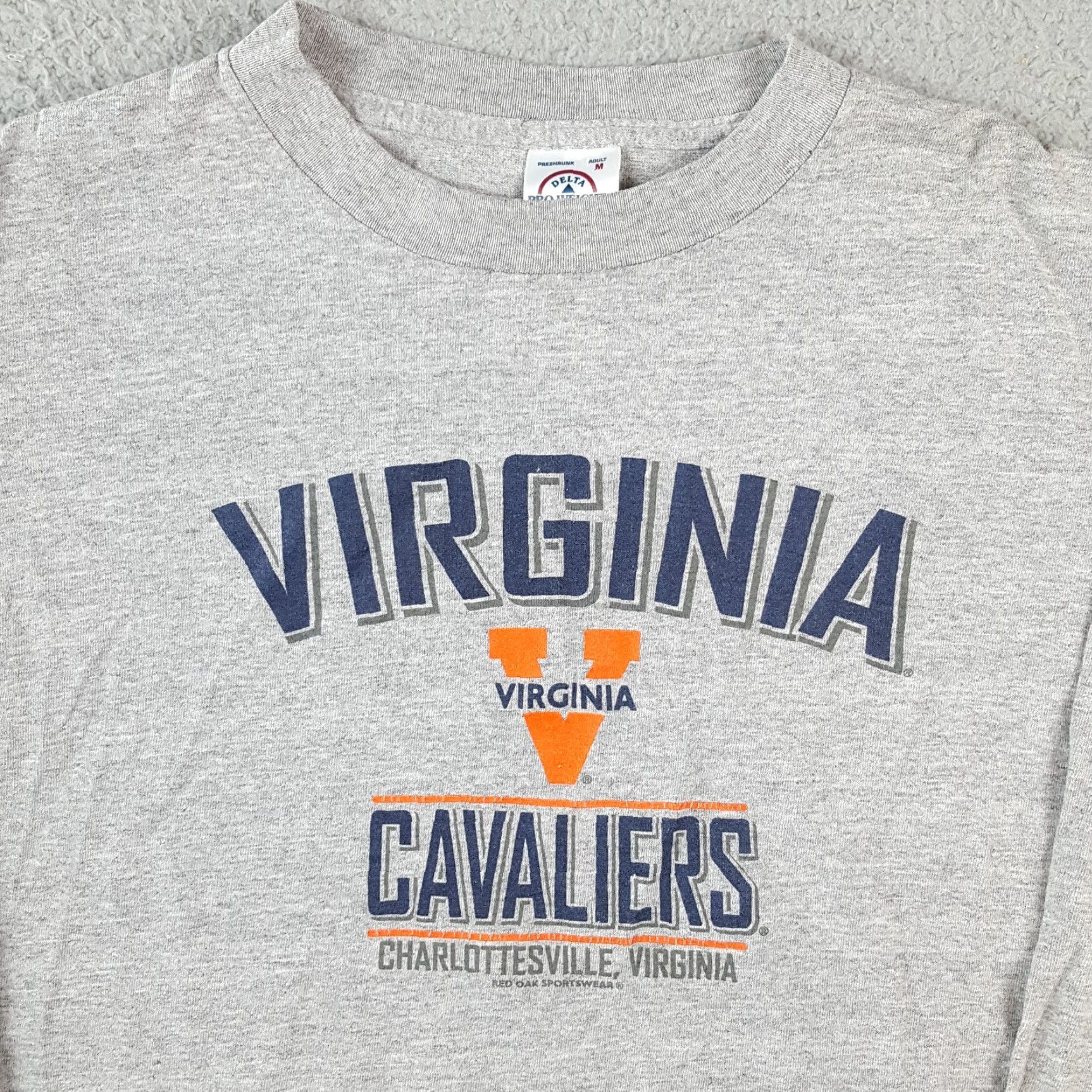 Delta Vintage Virginia Cavaliers Football Men's Size S College University Gray T Shirt Size US S / EU 44-46 / 1 - 2 Thumbnail