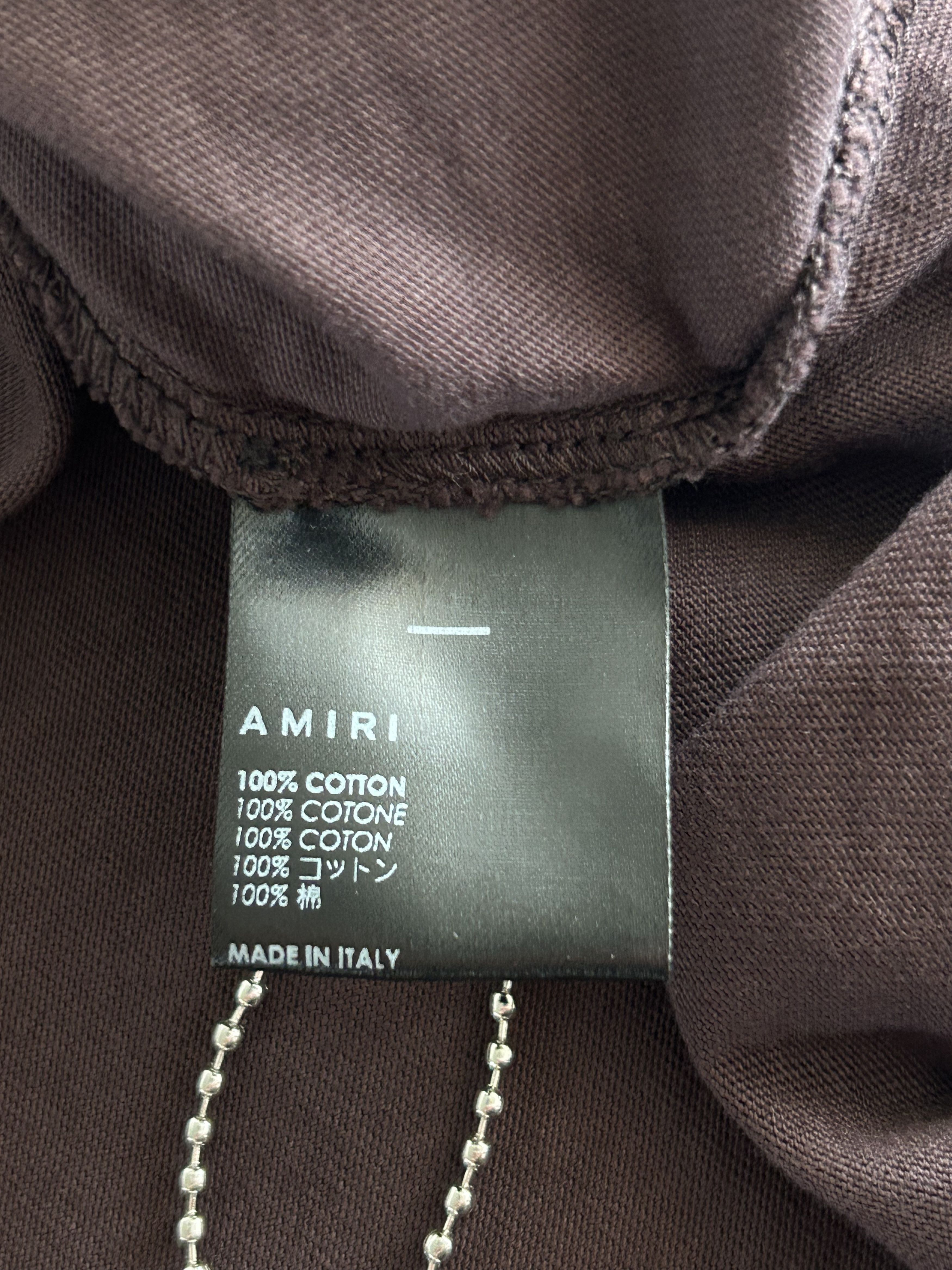 Amiri Amiri Brown Mini MA Logo Embroidered T-Shirt Size US L / EU 52-54 / 3 - 4 Thumbnail