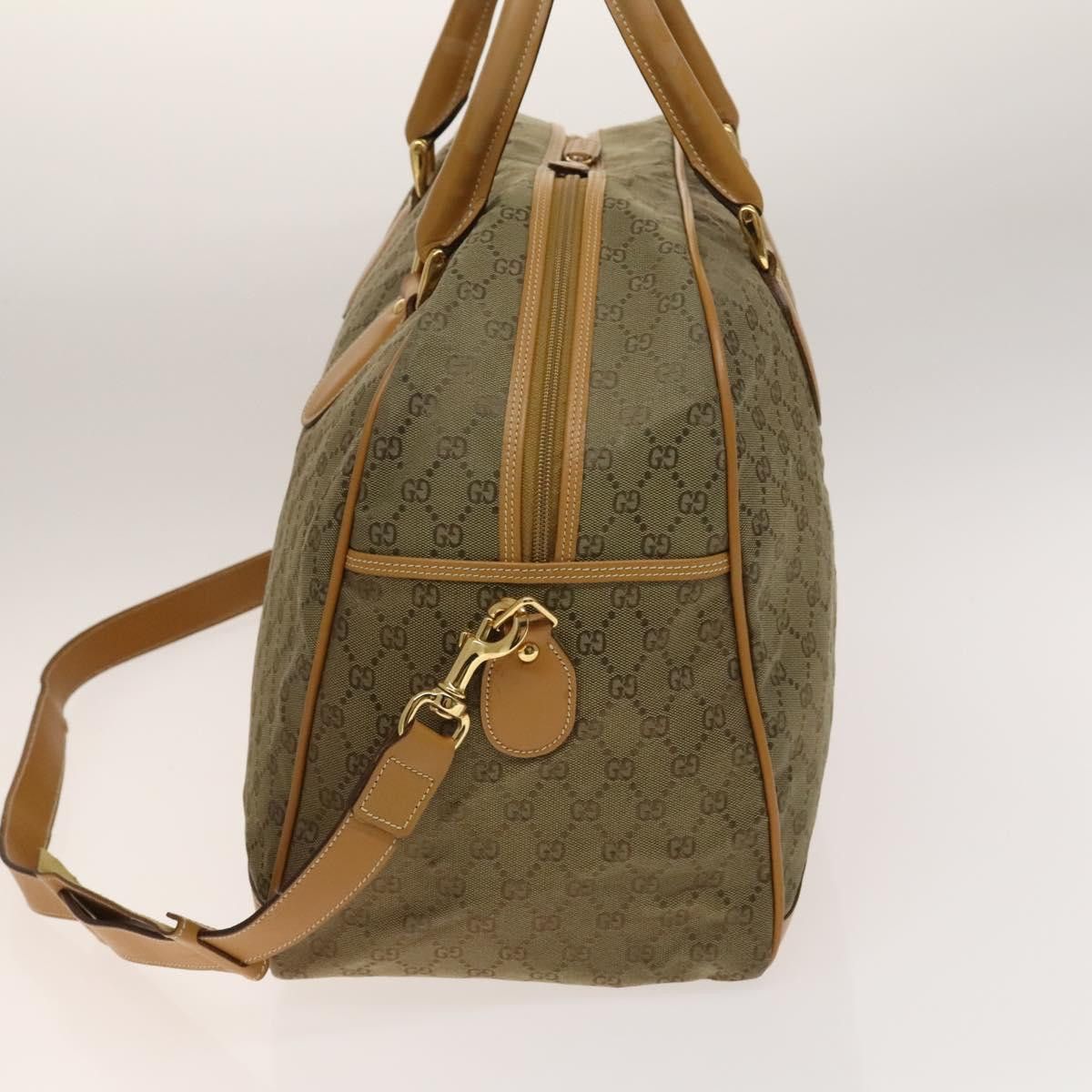 Gucci GUCCI GG Canvas Boston Bag Gold Beige Size ONE SIZE - 4 Thumbnail