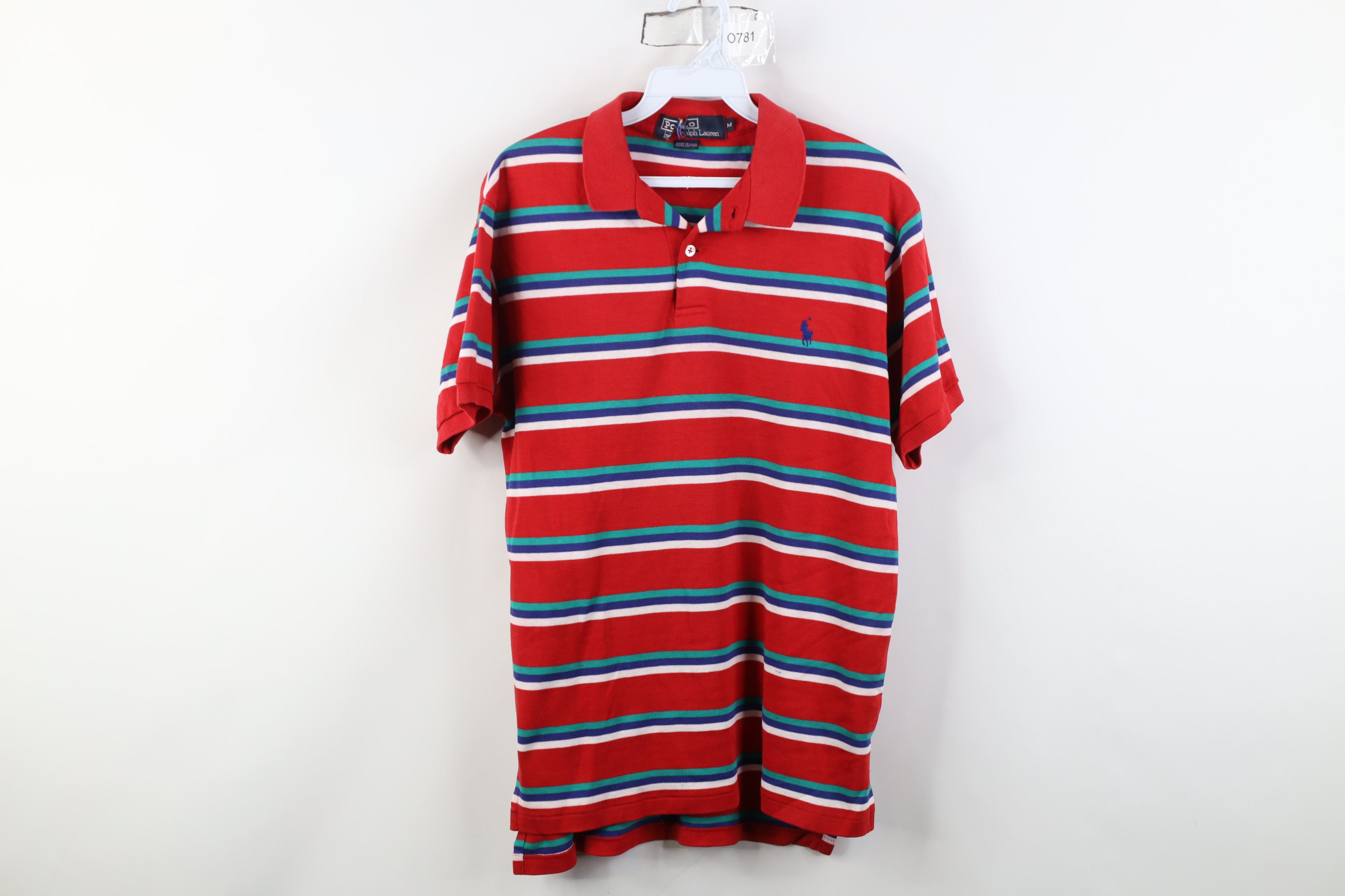 Polo Ralph Lauren Vintage 90s Ralph Lauren Striped Soft Cotton Knit Polo USA Size US M / EU 48-50 / 2 - 1 Thumbnail