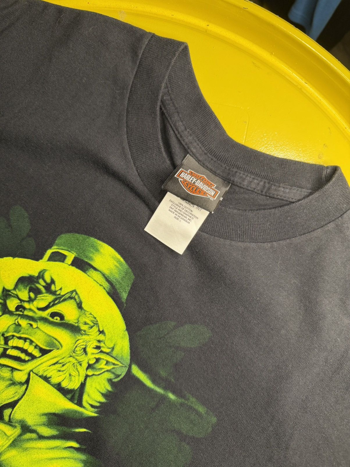 Harley Davidson 1990s leprechaun Harley Davidson T-Shirt Size US M / EU 48-50 / 2 - 2 Thumbnail