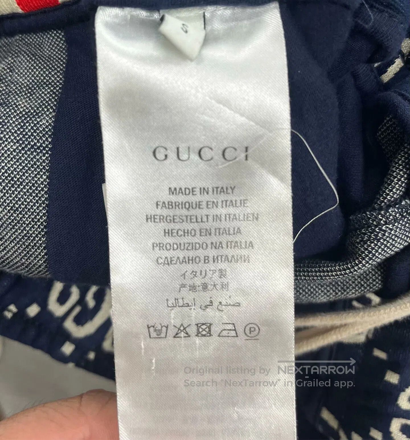 Gucci Guicci size S Navy Blue Jacquard Double G Logo Sports Pant Size US 27 - 4 Thumbnail